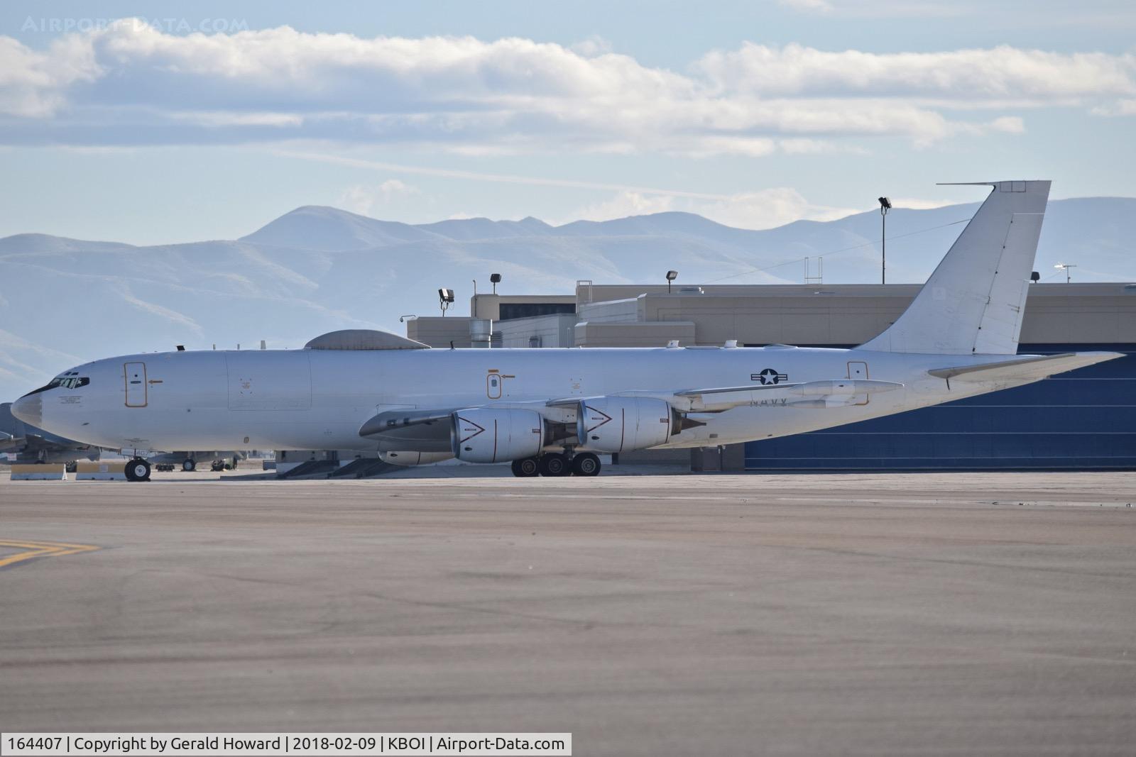 164407, 1990 Boeing E-6B Mercury C/N 24506, Parked on the south GA ramp.  VQ-4, Tinker AFB, OK.