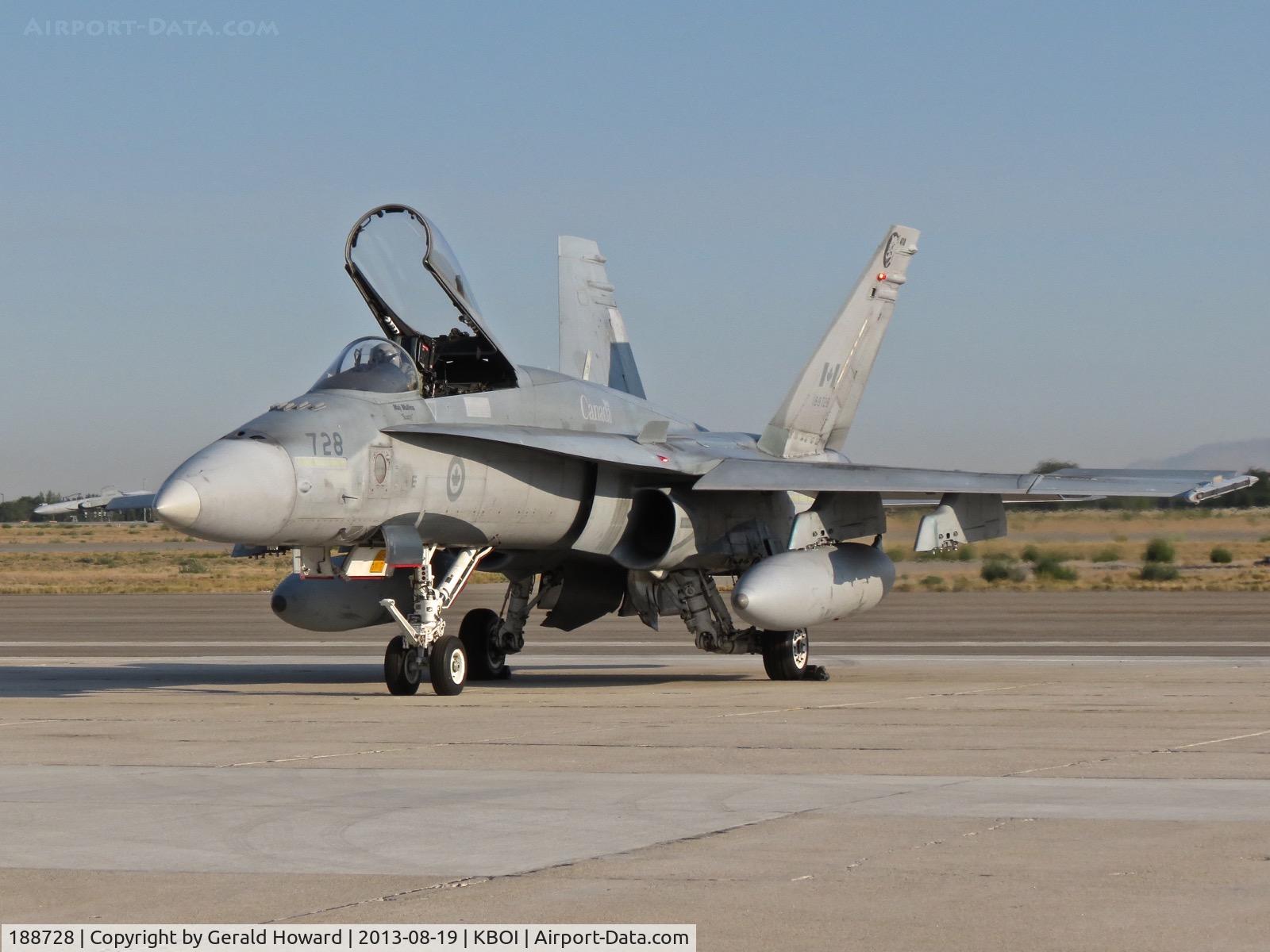 188728, McDonnell Douglas CF-188A Hornet C/N 219/A174, Parked on the south GA ramp.  410 Sq., Cold Lake, Alberta, Canada.