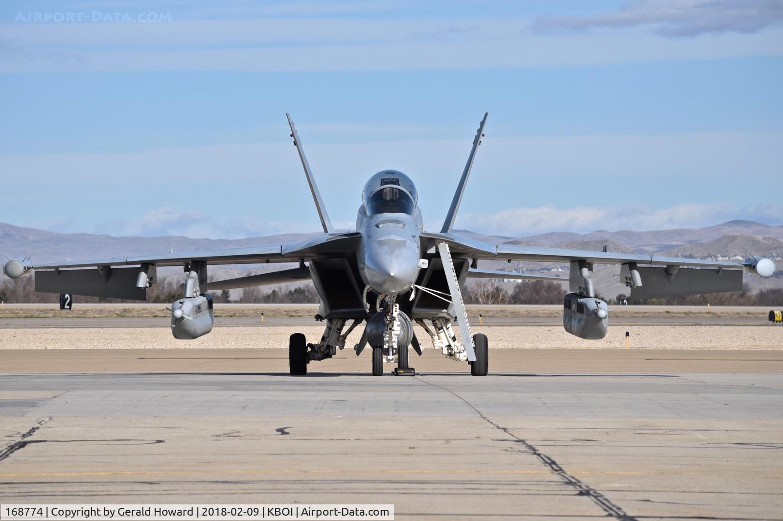 168774, Boeing EA-18G Growler C/N G-88, Parked on the south GA ramp.  VAQ 131 