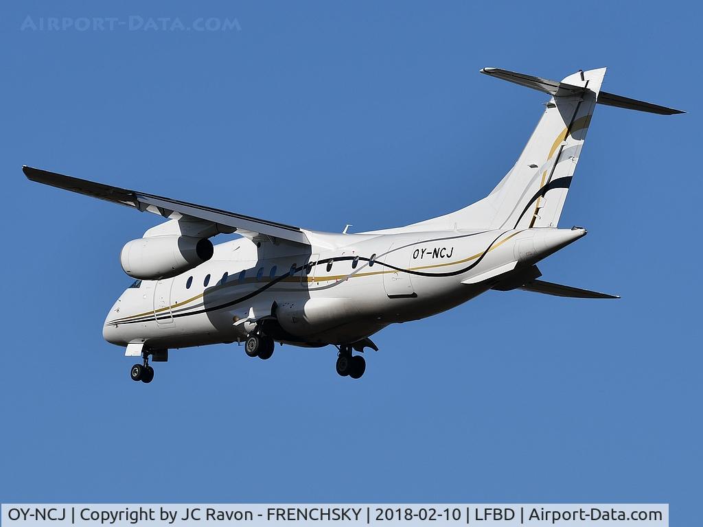 OY-NCJ, 2001 Fairchild Dornier 328-300 328JET C/N 3186, EZ876 Charter Amiens football team from Albert airport