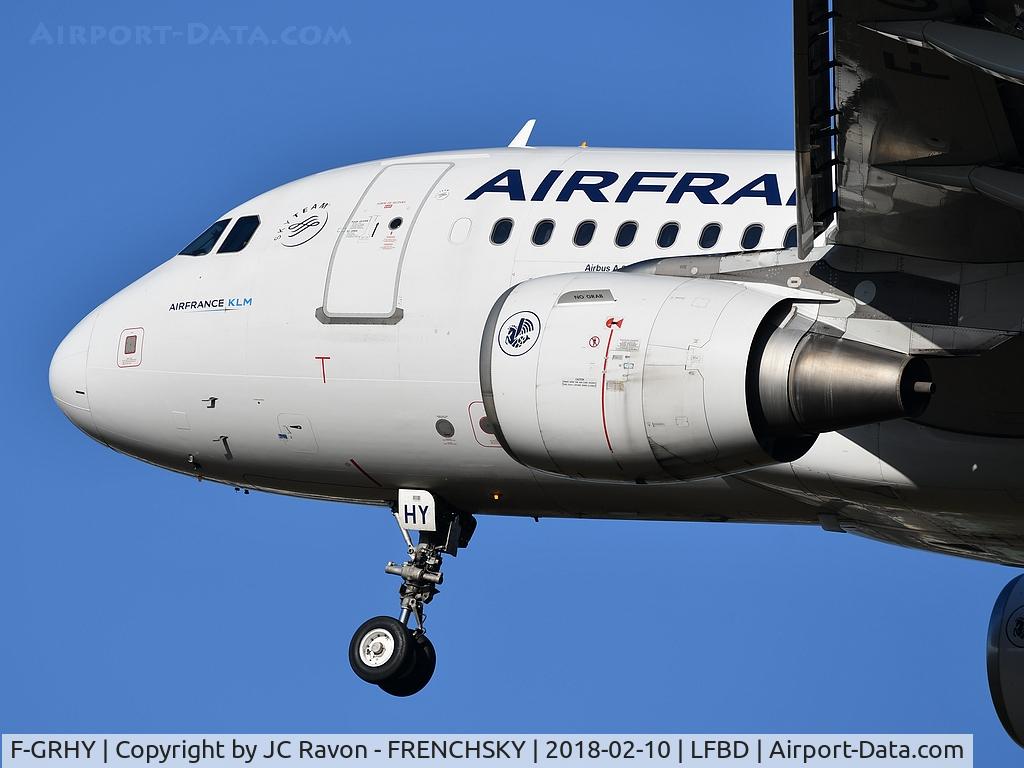 F-GRHY, 2001 Airbus A319-111 C/N 1616, landing runway 23