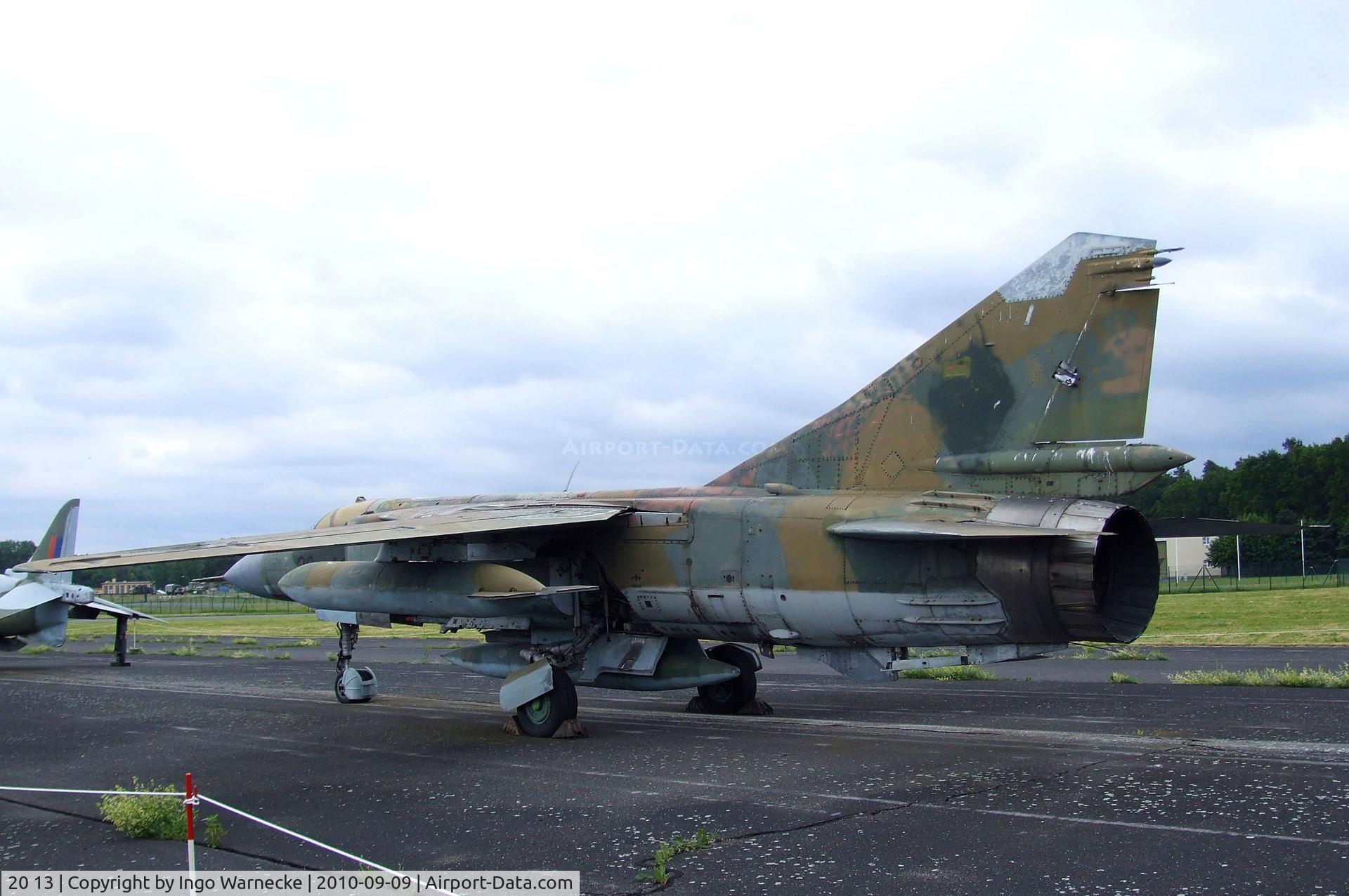 20 13, Mikoyan-Gurevich MiG-23ML C/N 0390324624, Mikoyan i Gurevich MiG-23ML FLOGGER-G at the Luftwaffenmuseum, Berlin-Gatow