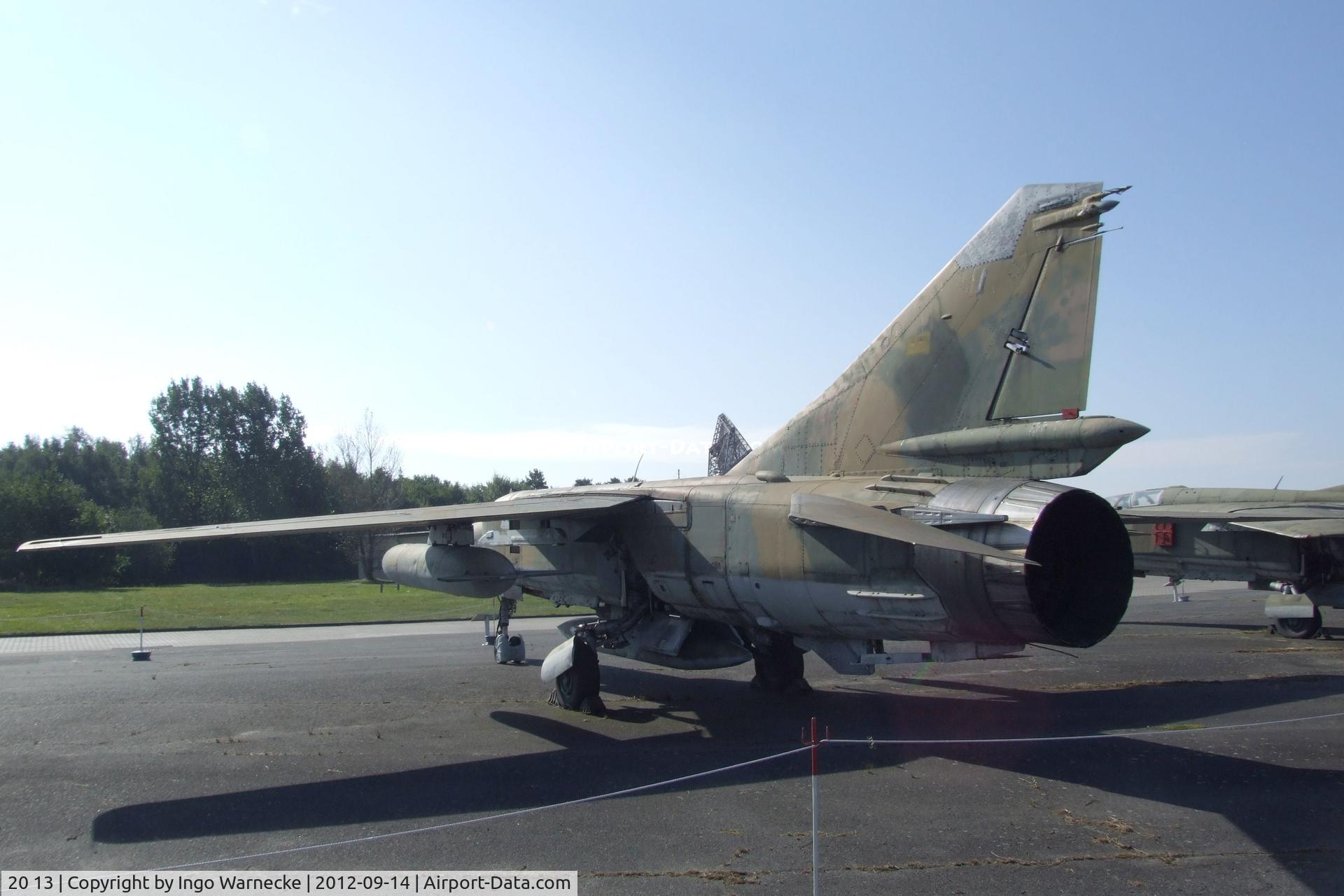 20 13, Mikoyan-Gurevich MiG-23ML C/N 0390324624, Mikoyan i Gurevich MiG-23ML FLOGGER-G at the Luftwaffenmuseum, Berlin-Gatow