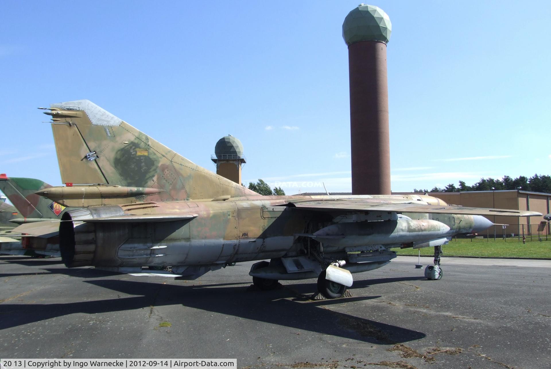 20 13, Mikoyan-Gurevich MiG-23ML C/N 0390324624, Mikoyan i Gurevich MiG-23ML FLOGGER-G at the Luftwaffenmuseum, Berlin-Gatow