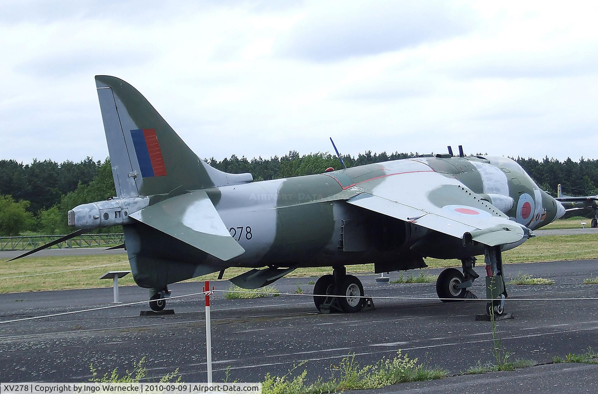 XV278, 1966 Hawker Siddeley Harrier GR.1 C/N Not found XV278, Hawker Siddeley Harrier GR1 at the Luftwaffenmuseum, Berlin-Gatow