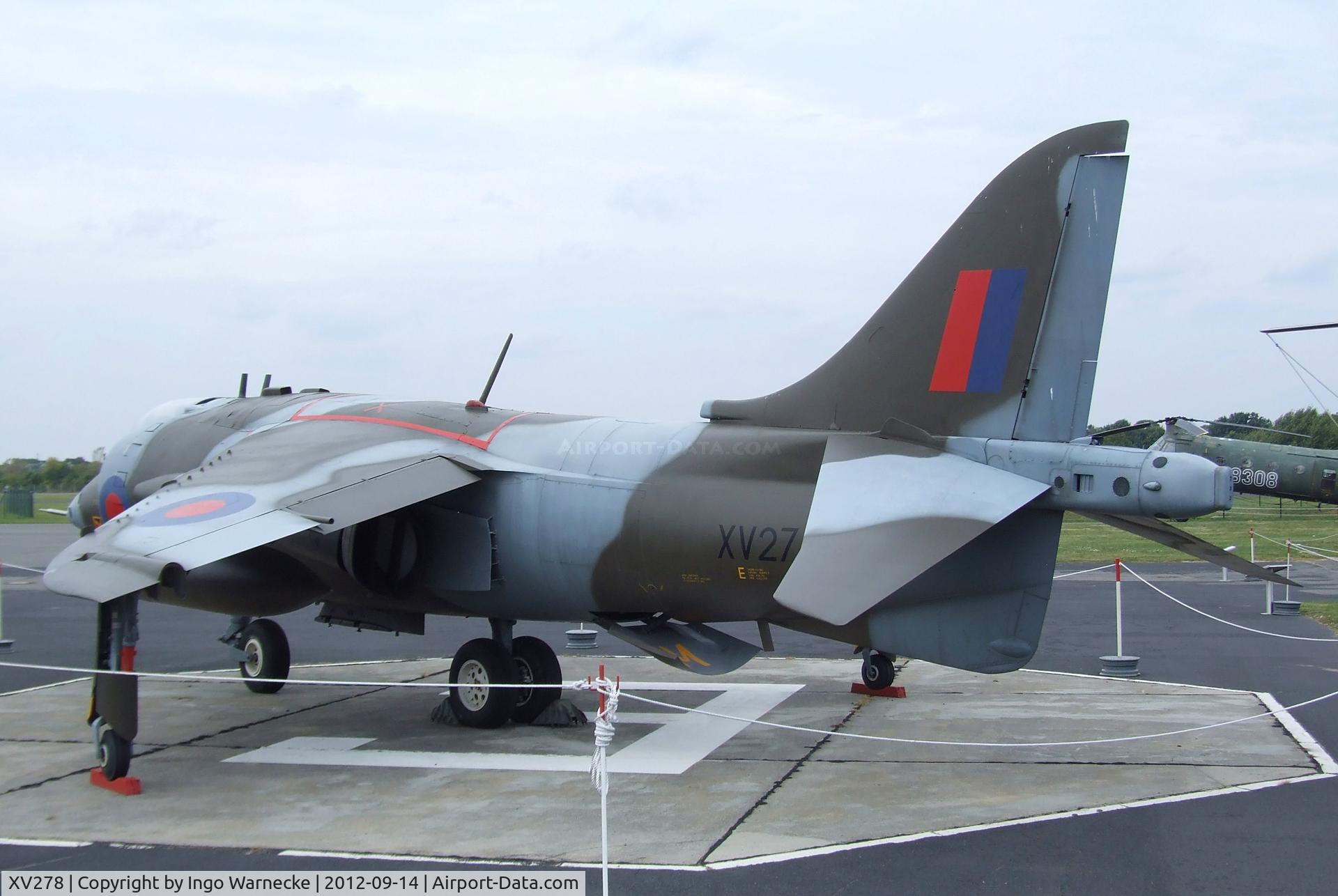 XV278, 1966 Hawker Siddeley Harrier GR.1 C/N Not found XV278, Hawker Siddeley Harrier GR1 at the Luftwaffenmuseum, Berlin-Gatow