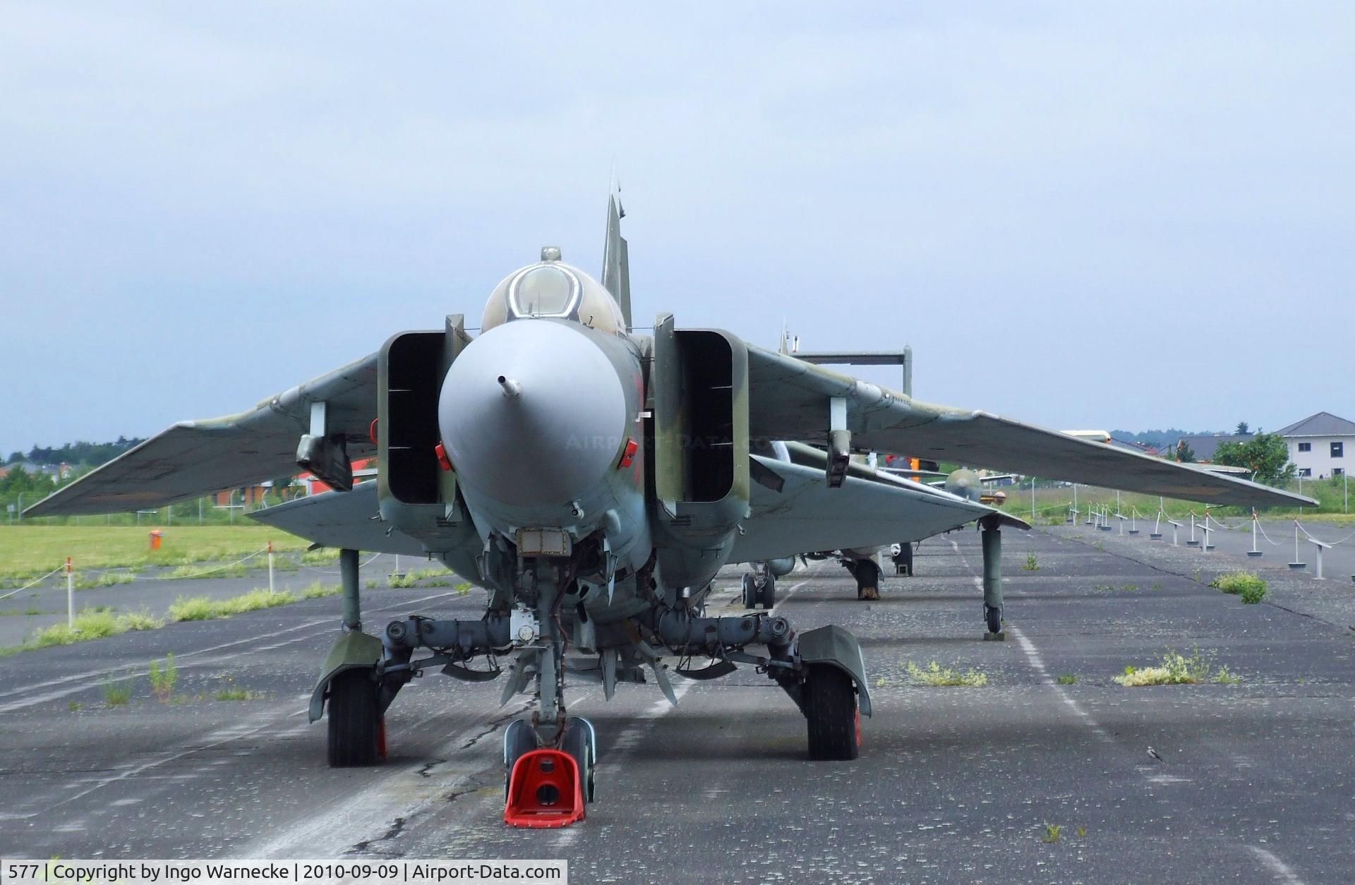 577, Mikoyan-Gurevich MiG-23MF C/N 0390213299, Mikoyan i Gurevich MiG-23MF FLOGGER-B at the Luftwaffenmuseum, Berlin-Gatow