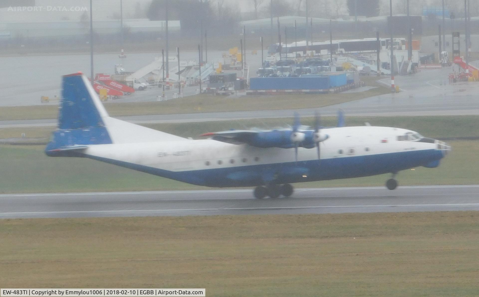 EW-483TI, Antonov An-12BK C/N 7345203, FROM FREEPORT CAR PARK