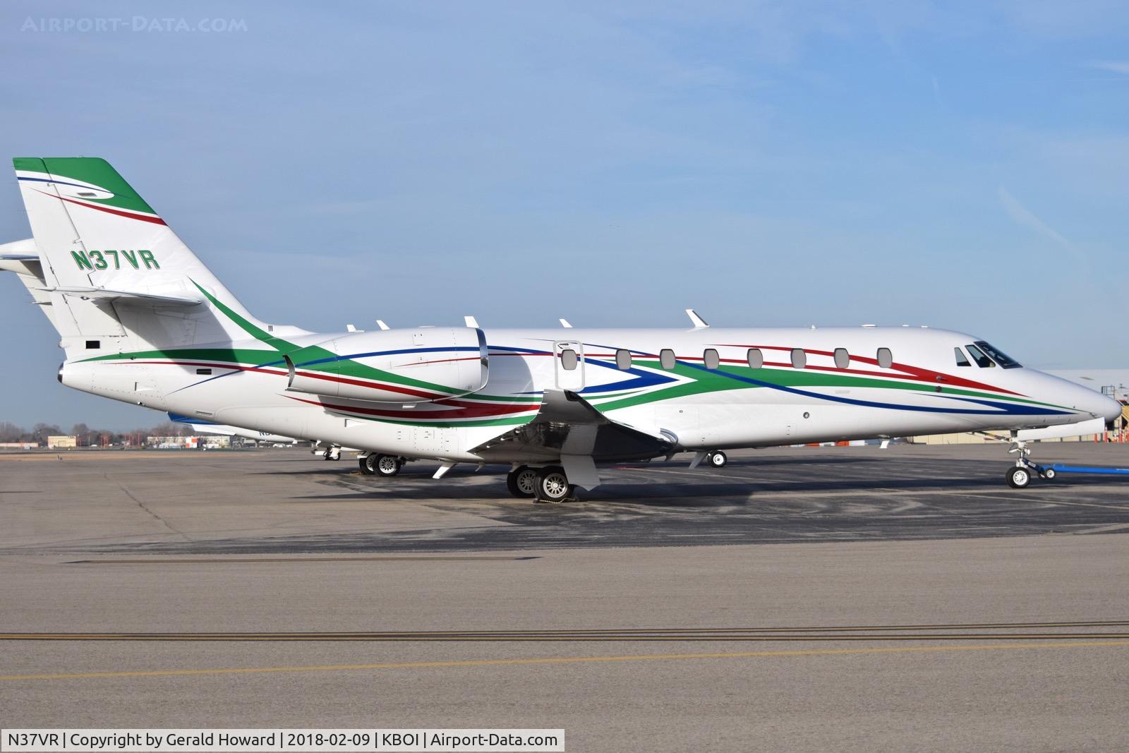 N37VR, 2017 Cessna 680 Citation Sovereign C/N 680-0576, Parked on north GA ramp.
