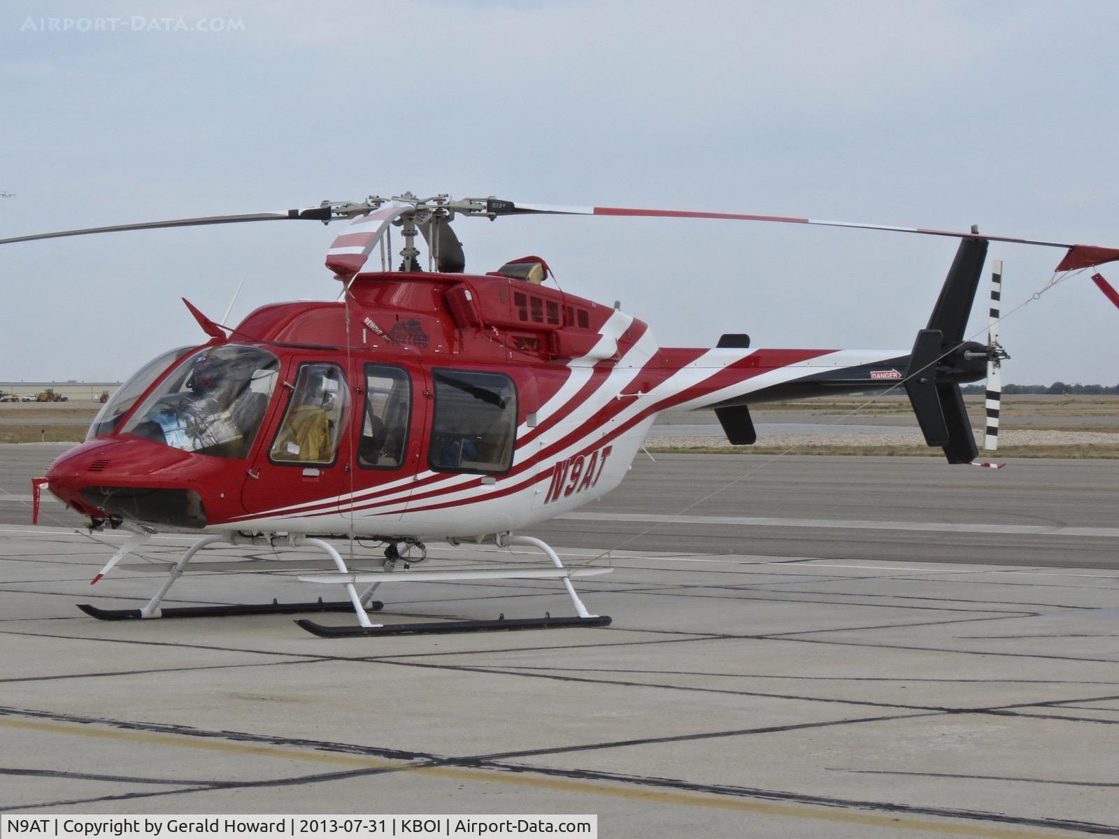 N9AT, Bell 206B JetRanger C/N 3854, Parked on south GA ramp.