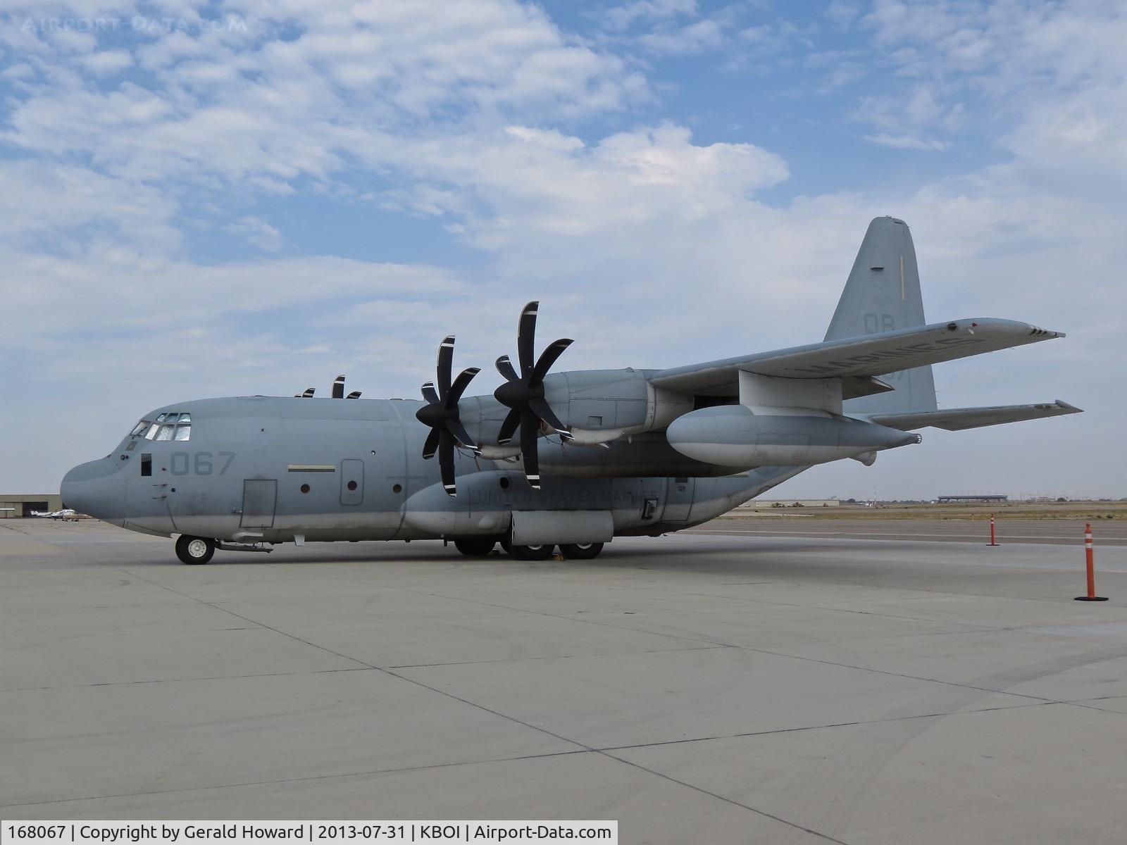 168067, 2010 Lockheed Martin KC-130J Hercules C/N 382-5646, Parked on south GA ramp. VMGR 352, NAS Miramar, CA.