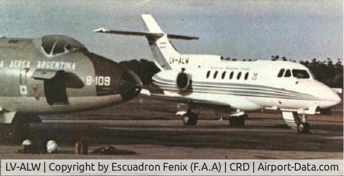 LV-ALW, 1981 British Aerospace BAe.125-700B C/N 257133, This plane served at Fuerza Aerea Argentina (F.A.A)  before its service in YPF (Yacimientos Petroliferos Fiscales).