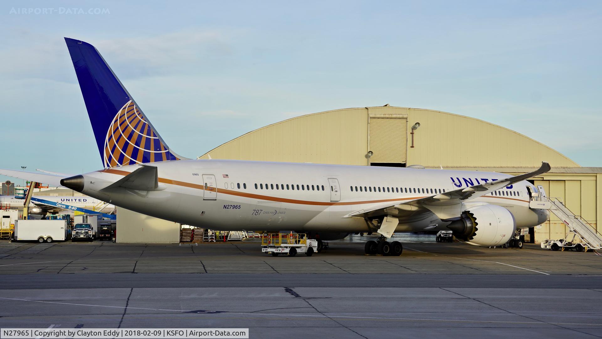 N27965, 2016 Boeing 787-9 Dreamliner C/N 37815, SFO 2018.