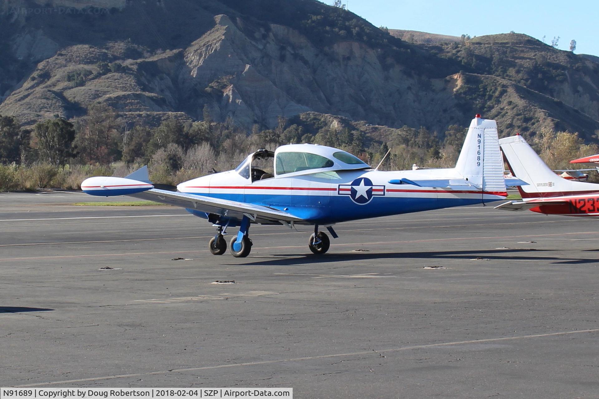N91689, 1946 North American Navion (NA-145) C/N NAV-4-431, 1946 North American NAVION, Continental E225 upgrade, will give Young Eagles rides today