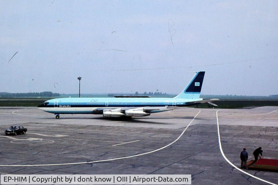 EP-HIM, 1978 Boeing 707-386C C/N 21396, The Shahin(Falcon in Persian) aircraft was named a Imperial Boeing 707 belonging to the Imperial Air Force of Iran , which King Mohammad Reza Shah Pahlavi and Queen used for domestic and foreign travel before 1979 and now renamed to EP-IJE or 1001