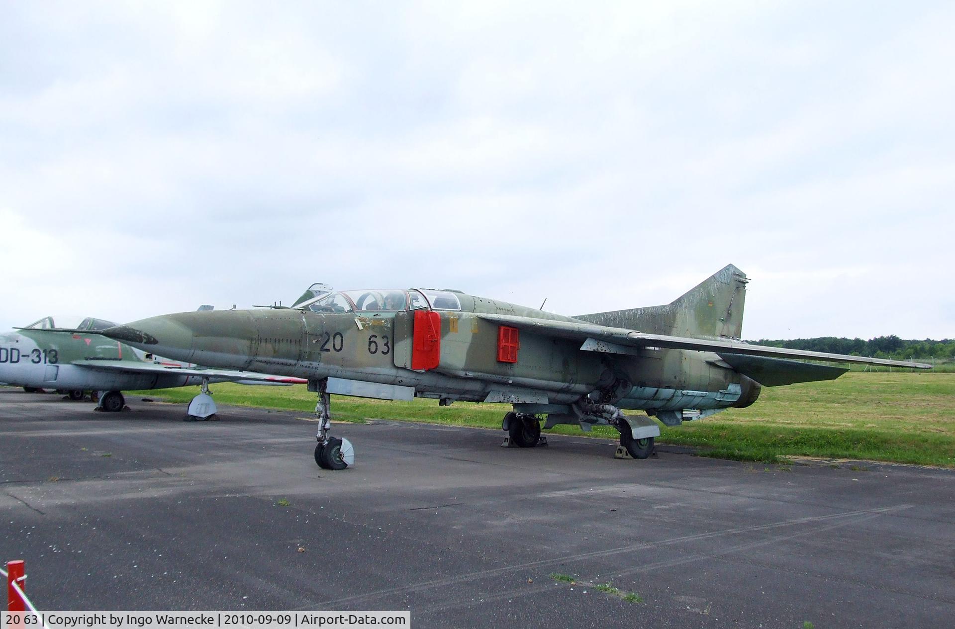 20 63, 1979 Mikoyan-Gurevich MiG-23UB C/N A1037902, Mikoyan i Gurevich MiG-23UB FLOGGER-C at the Luftwaffenmuseum, Berlin-Gatow