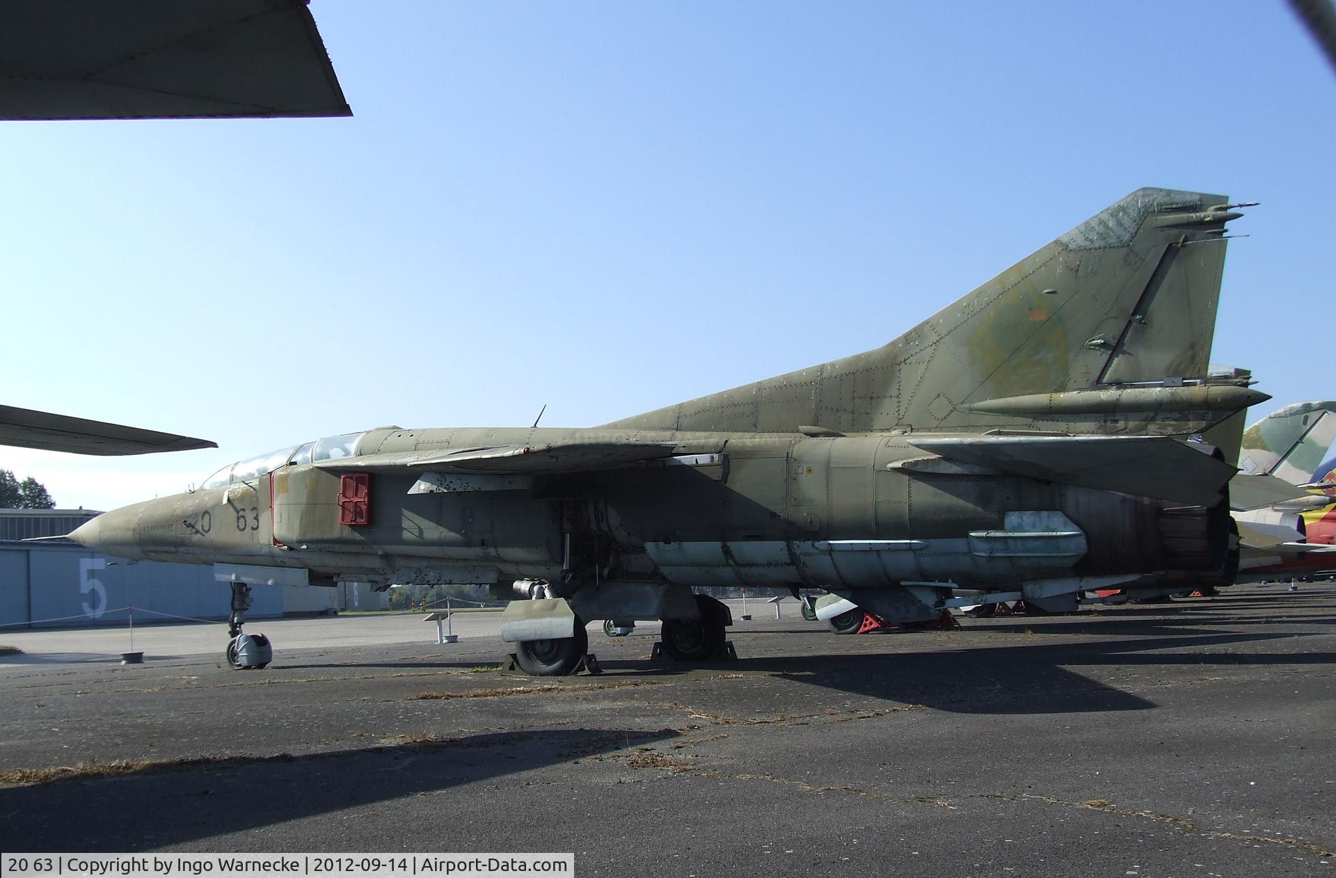 20 63, 1979 Mikoyan-Gurevich MiG-23UB C/N A1037902, Mikoyan i Gurevich MiG-23UB FLOGGER-C at the Luftwaffenmuseum, Berlin-Gatow