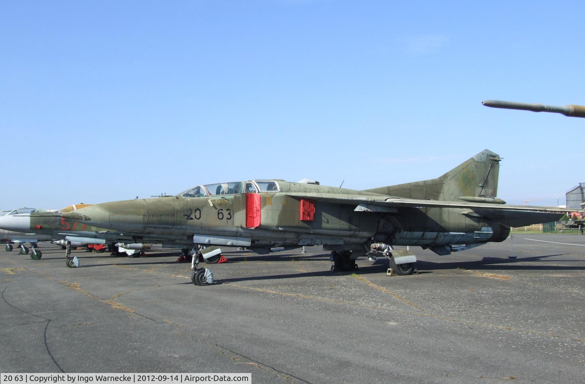20 63, 1979 Mikoyan-Gurevich MiG-23UB C/N A1037902, Mikoyan i Gurevich MiG-23UB FLOGGER-C at the Luftwaffenmuseum, Berlin-Gatow