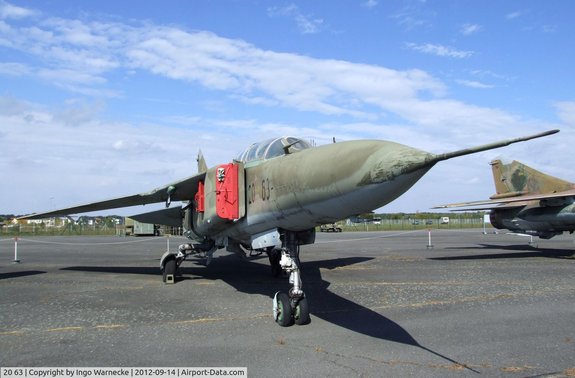 20 63, 1979 Mikoyan-Gurevich MiG-23UB C/N A1037902, Mikoyan i Gurevich MiG-23UB FLOGGER-C at the Luftwaffenmuseum, Berlin-Gatow
