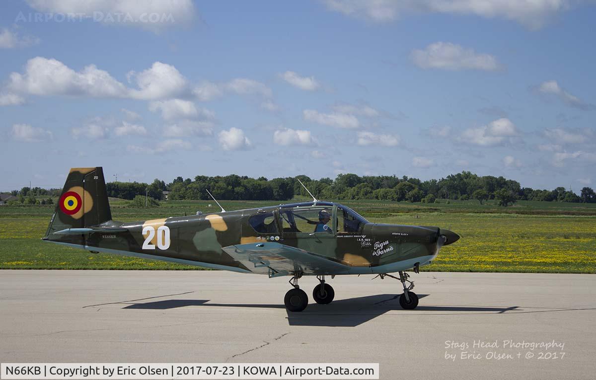 N66KB, 1976 IAR IAR-823 C/N 22, IAR 823 at KOWA taxing to get refueled prior to departure for Oshkosh