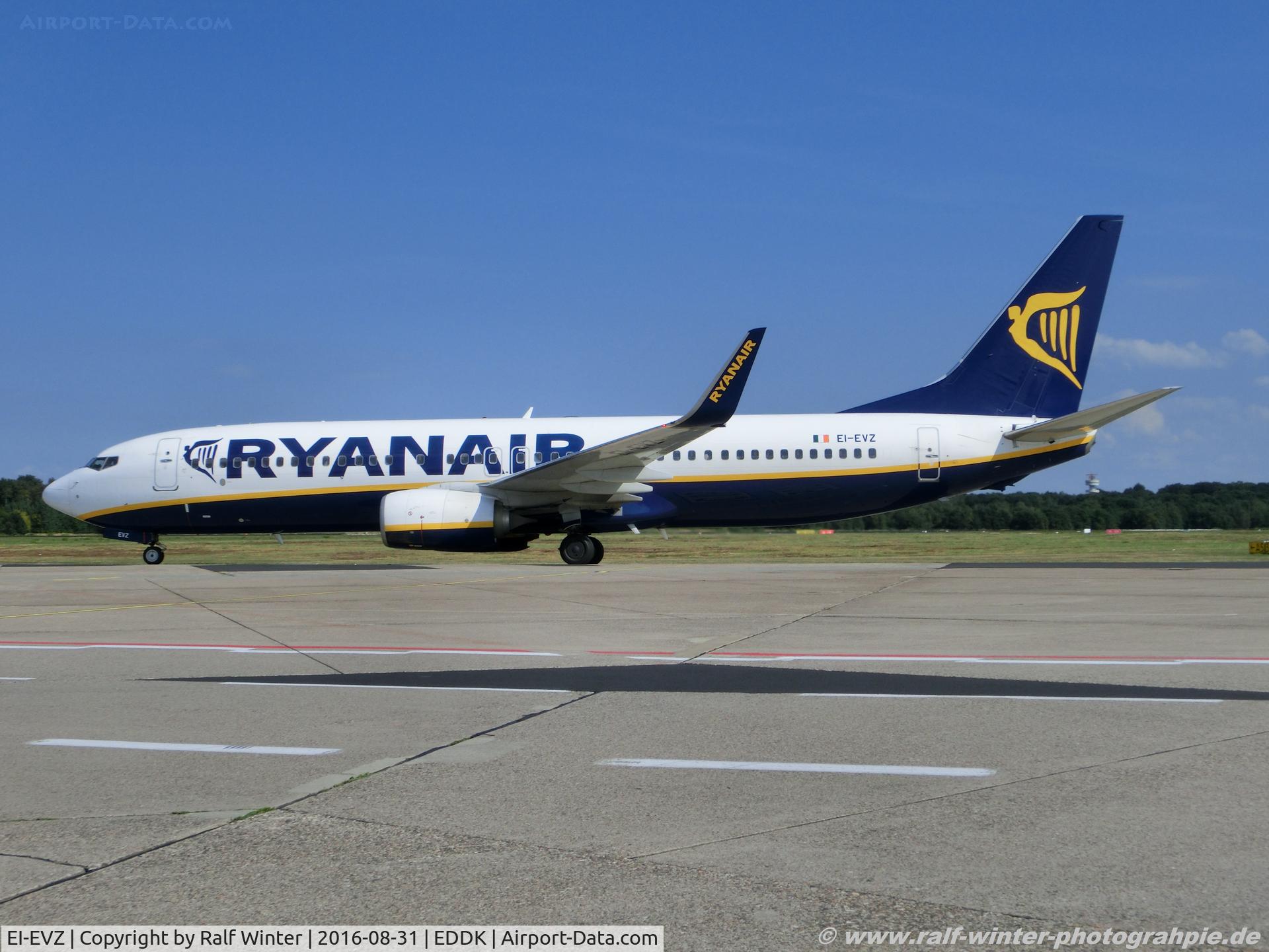 EI-EVZ, 2012 Boeing 737-8AS C/N 40316, Boeing 737-8AS(W) - FR RYR Ryanair - 40316 - EI-EVZ - 31.08.2016 - CGN