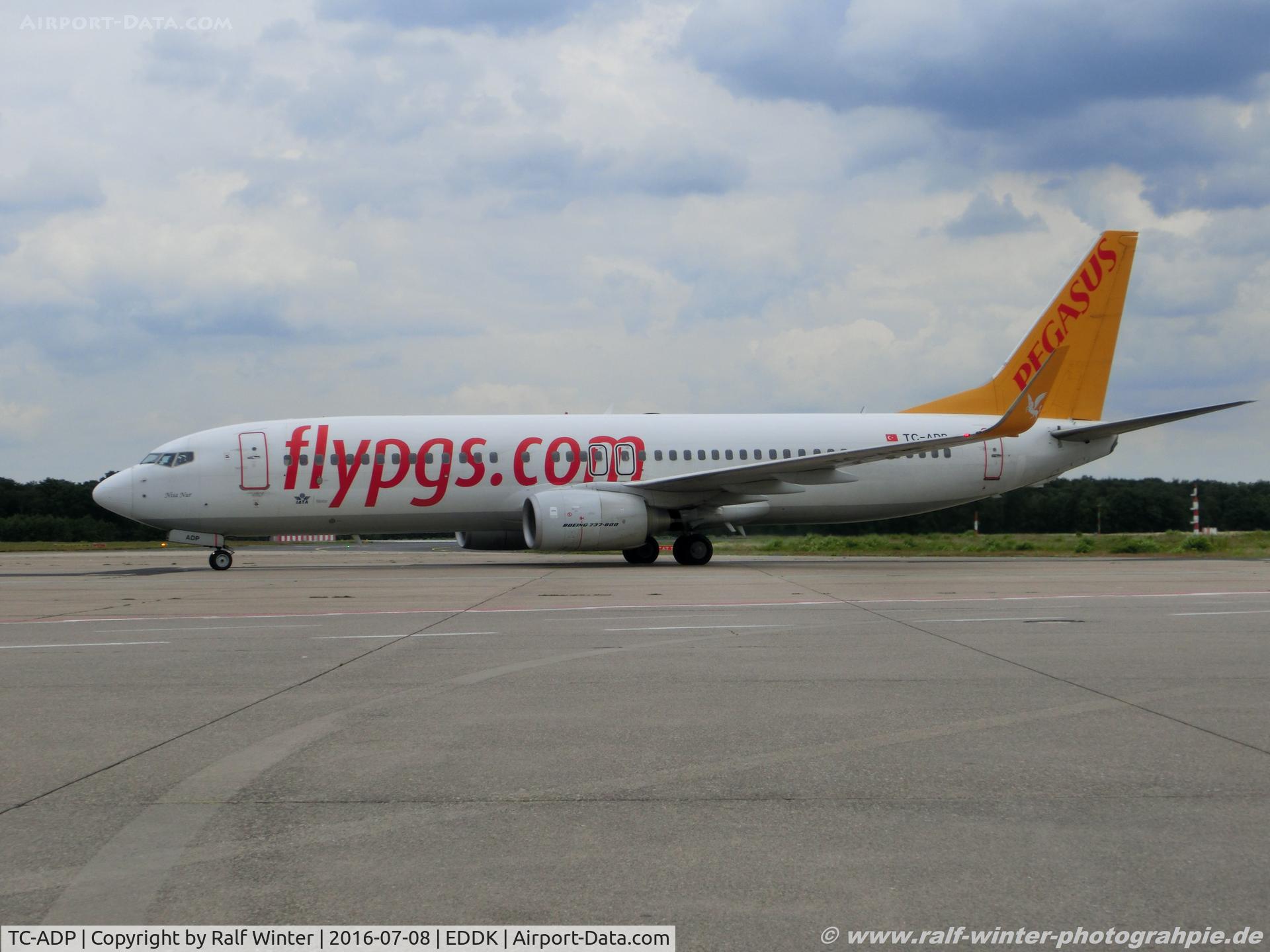 TC-ADP, 2011 Boeing 737-82R C/N 40720, Boeing 737-82R(W) - H0 PGT Pegasus Airlines 'Nisa Nur' - 40720 - TC-ADP - 08.07.2016 - CGN