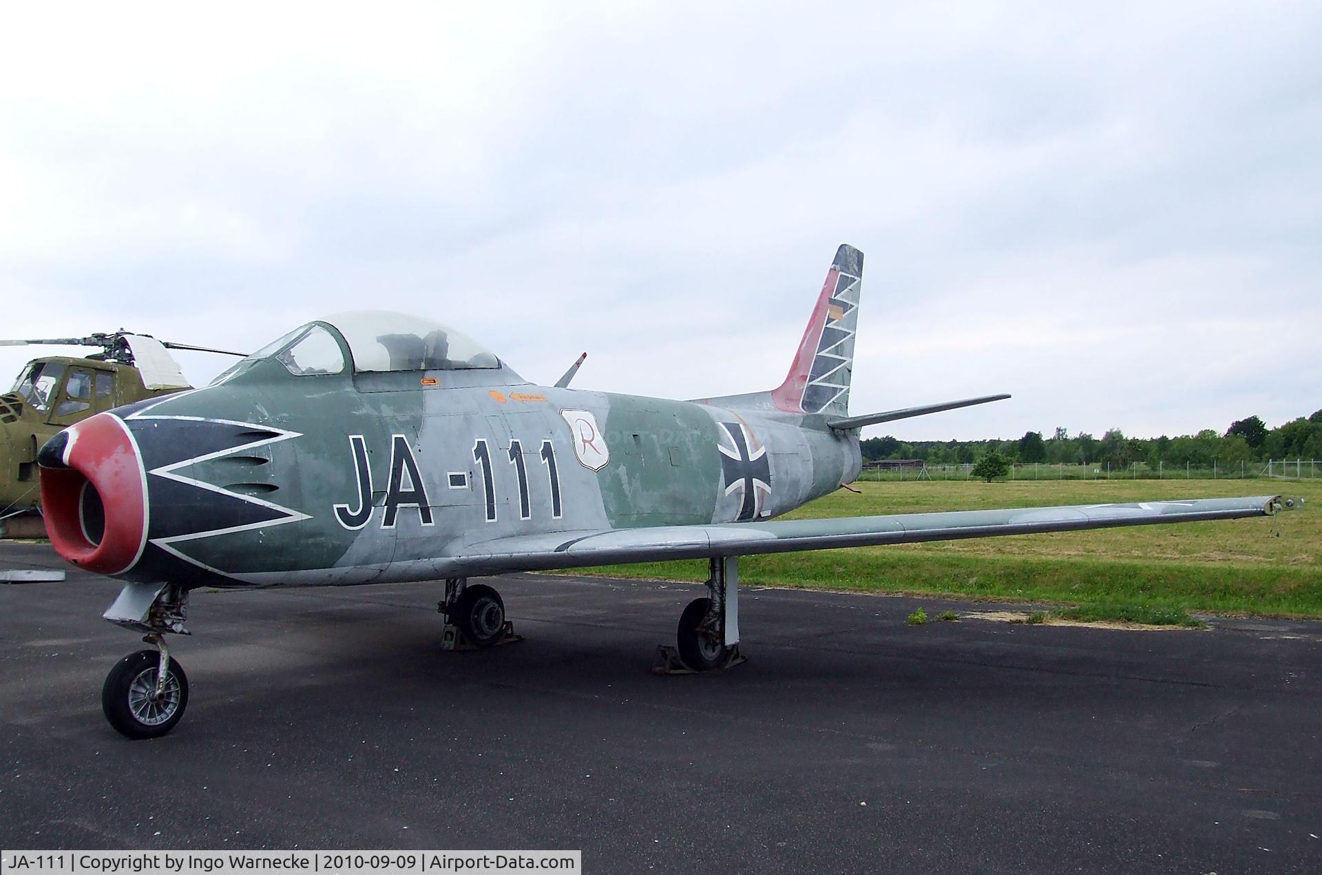JA-111, Canadair CL-13B Sabre Mk.6 C/N S6-1625, Canadair CL-13B Sabre Mk6 (F-86) at the Luftwaffenmuseum, Berlin-Gatow