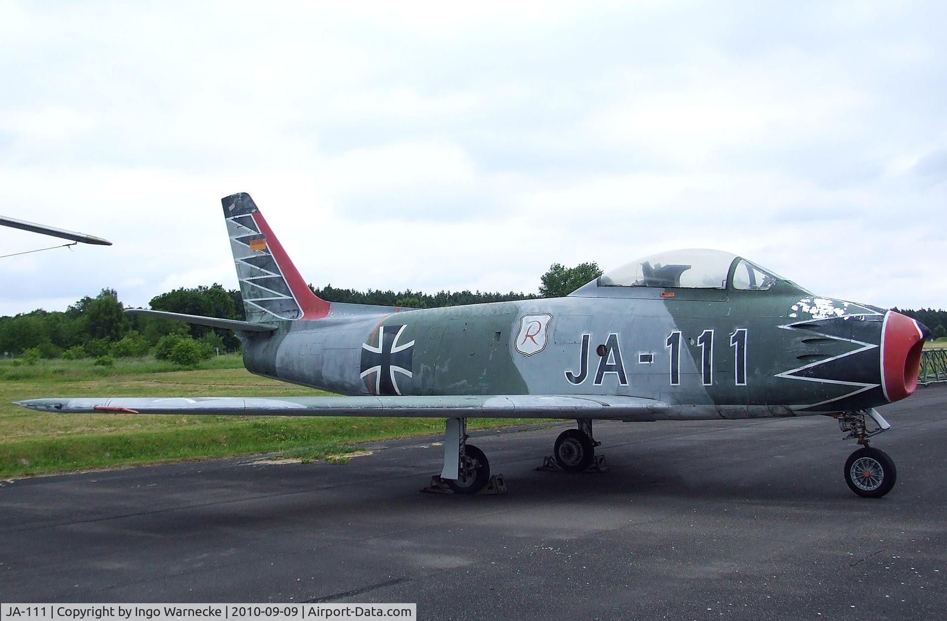 JA-111, Canadair CL-13B Sabre Mk.6 C/N S6-1625, Canadair CL-13B Sabre Mk6 (F-86) at the Luftwaffenmuseum, Berlin-Gatow