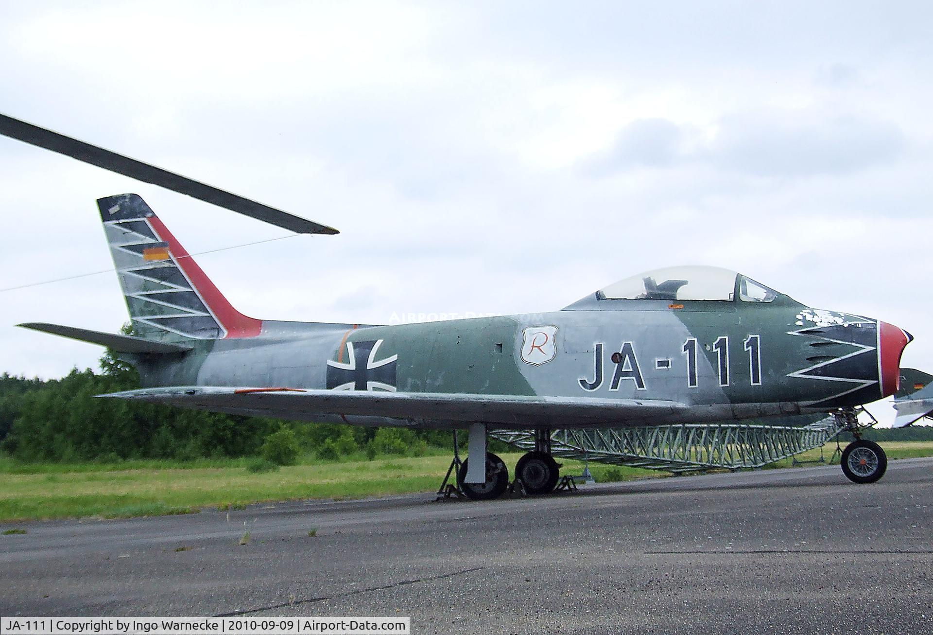 JA-111, Canadair CL-13B Sabre Mk.6 C/N S6-1625, Canadair CL-13B Sabre Mk6 (F-86) at the Luftwaffenmuseum, Berlin-Gatow
