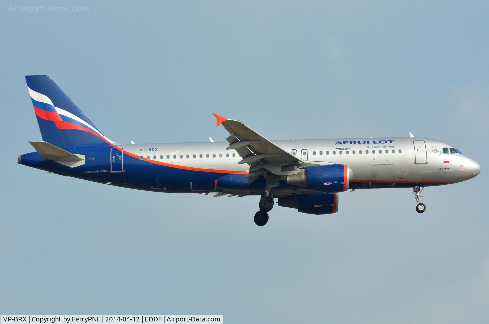 VP-BRX, 2007 Airbus A320-214 C/N 3063, Aeroflot A320 on short finals.