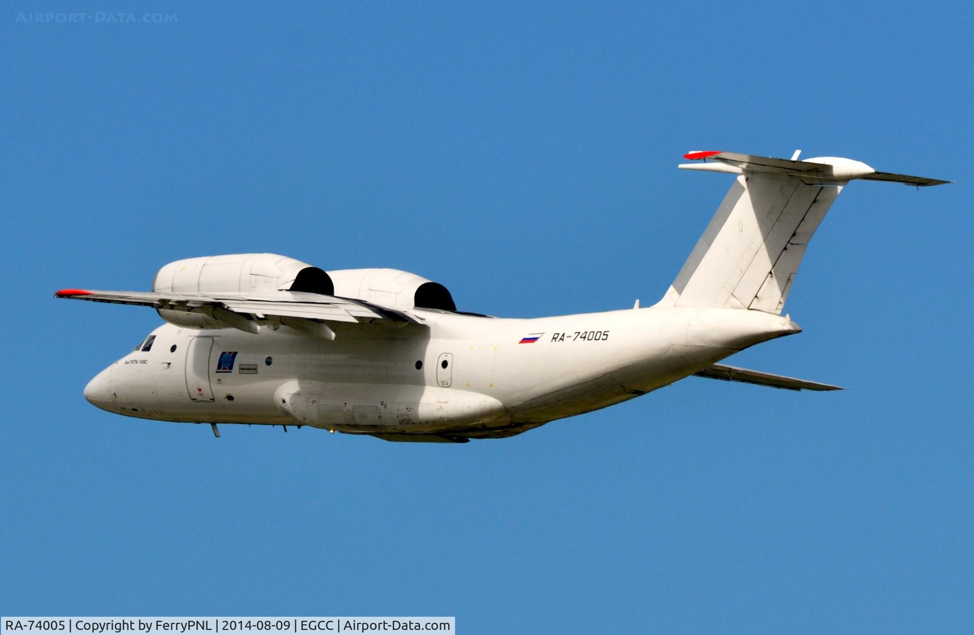 RA-74005, Antonov AN-74TK-100C C/N 36547094892, AN74 departing MAN
