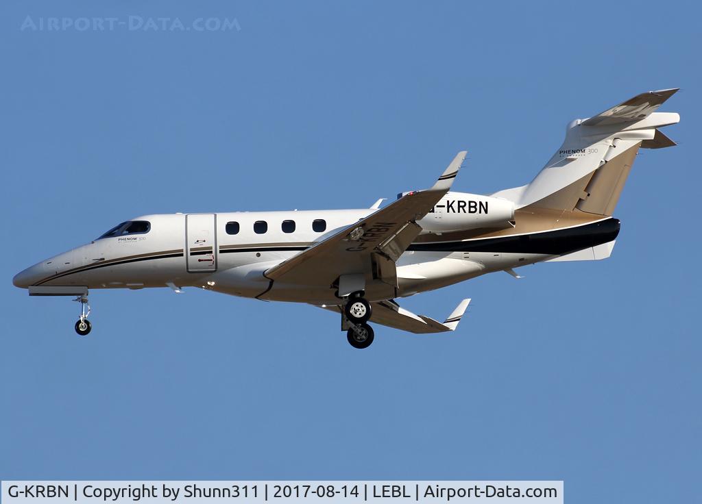 G-KRBN, 2016 Embraer EMB-505 Phenom 300 C/N 50500358, Landing rwy 25R
