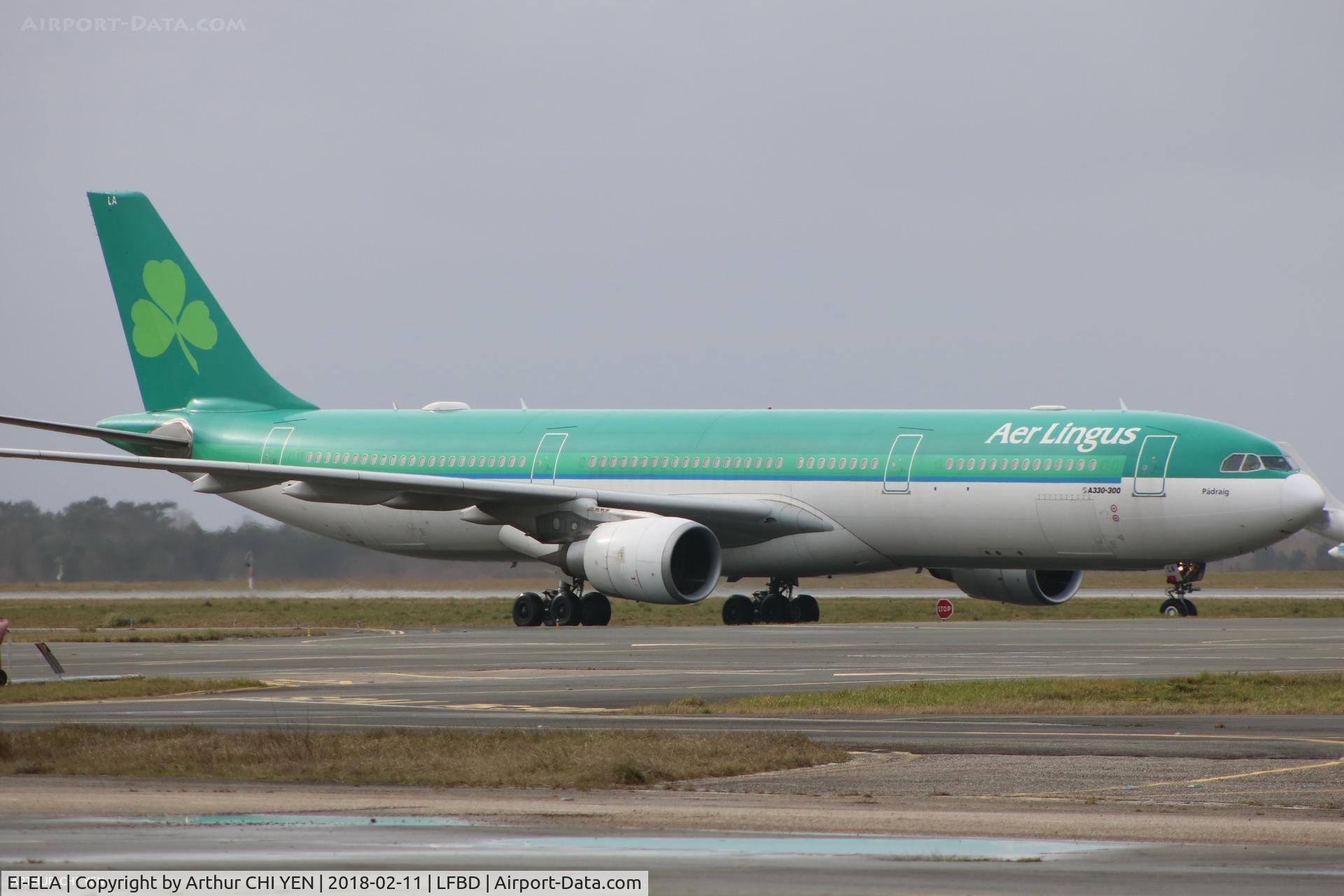 EI-ELA, 2010 Airbus A330-302X C/N 1106, Aer Lingus A330 for maintenance at BOD