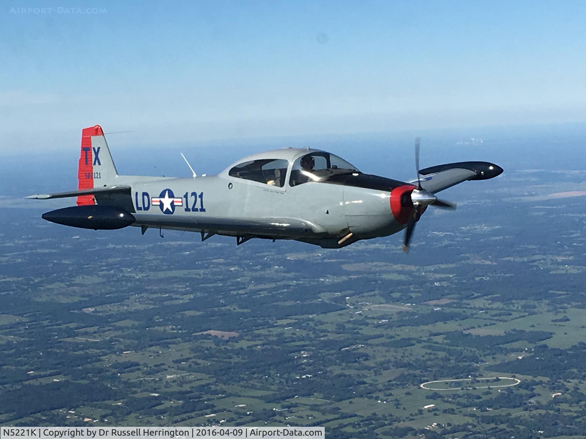 N5221K, 1950 Ryan Navion B C/N NAV-4-2121B, Return from Sun N Fun 2016 near Gainesville, FL