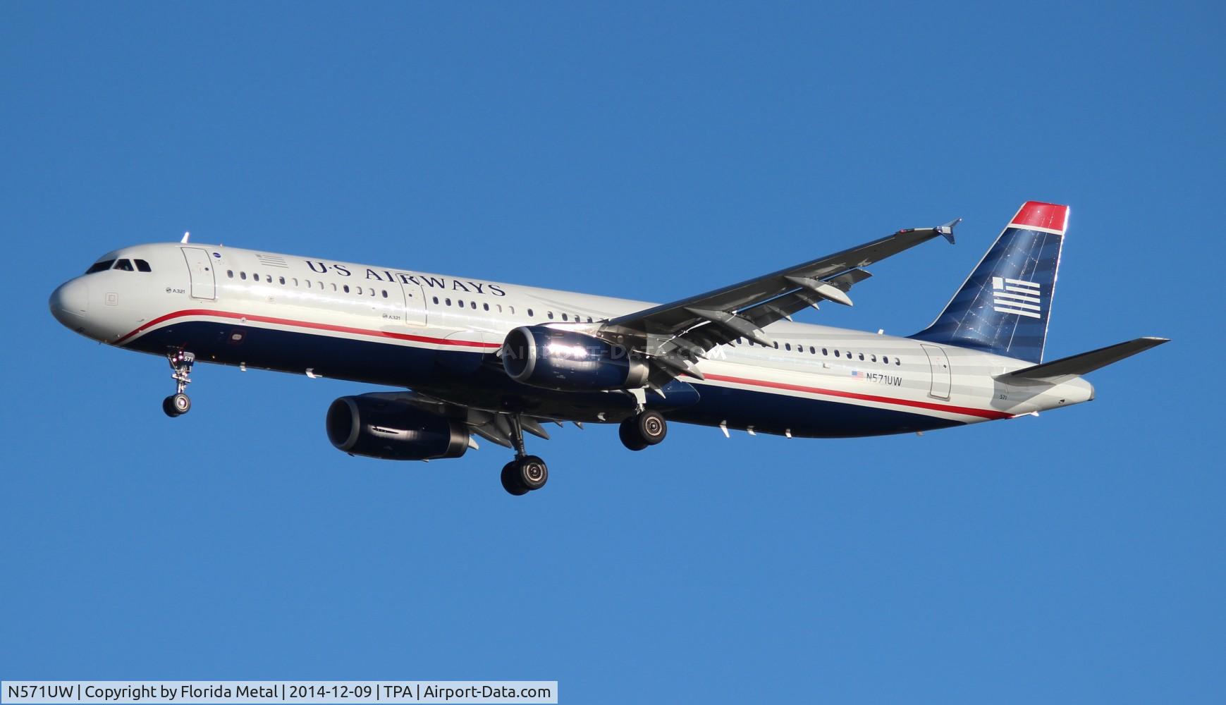 N571UW, 2013 Airbus A321-231 C/N 5800, USAirways
