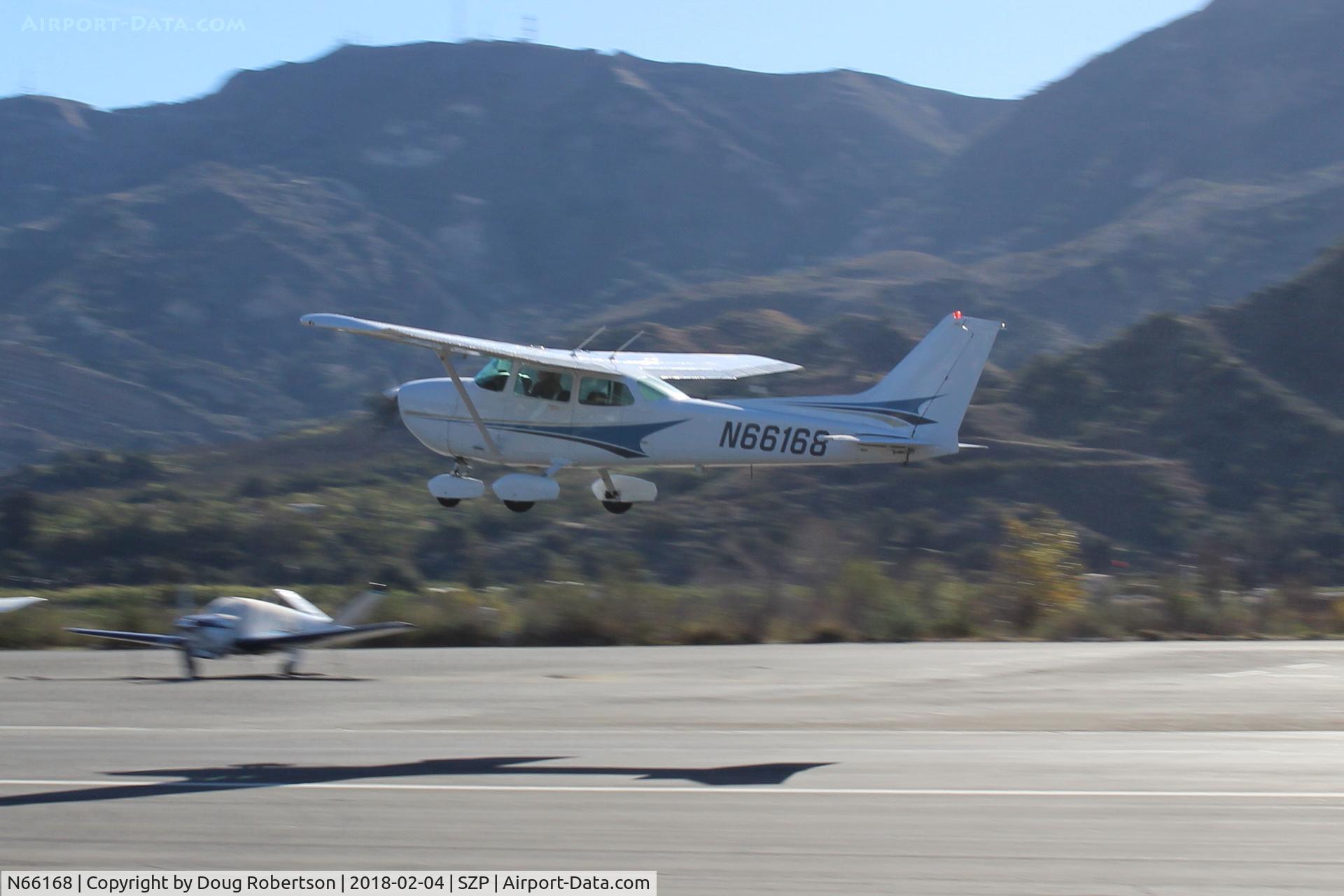 N66168, 1983 Cessna 172P C/N 17275974, 1983 Cessna 172P SKYHAWK, Lycoming O-320-D2J 160 Hp, takeoff climb Rwy 04