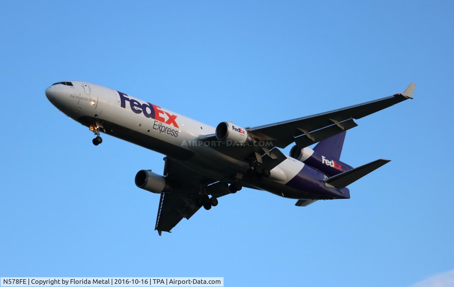 N578FE, 1992 McDonnell Douglas MD-11F C/N 48458, Fed Ex