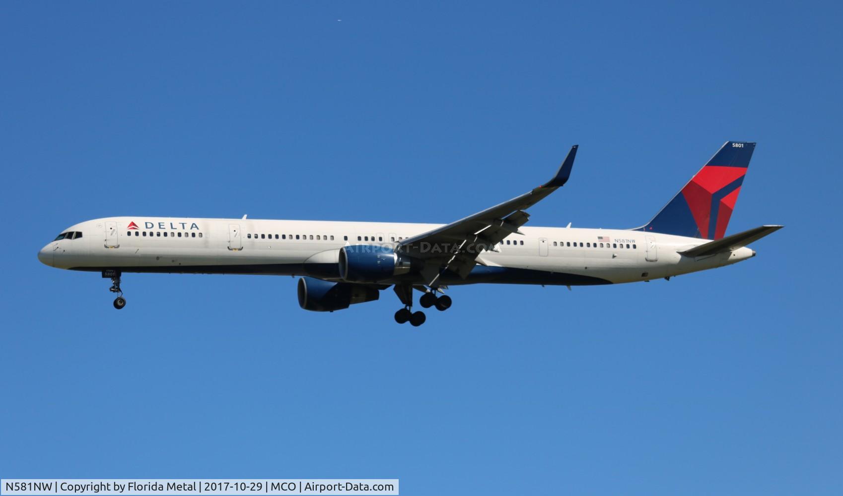 N581NW, 2002 Boeing 757-351 C/N 32982, Delta