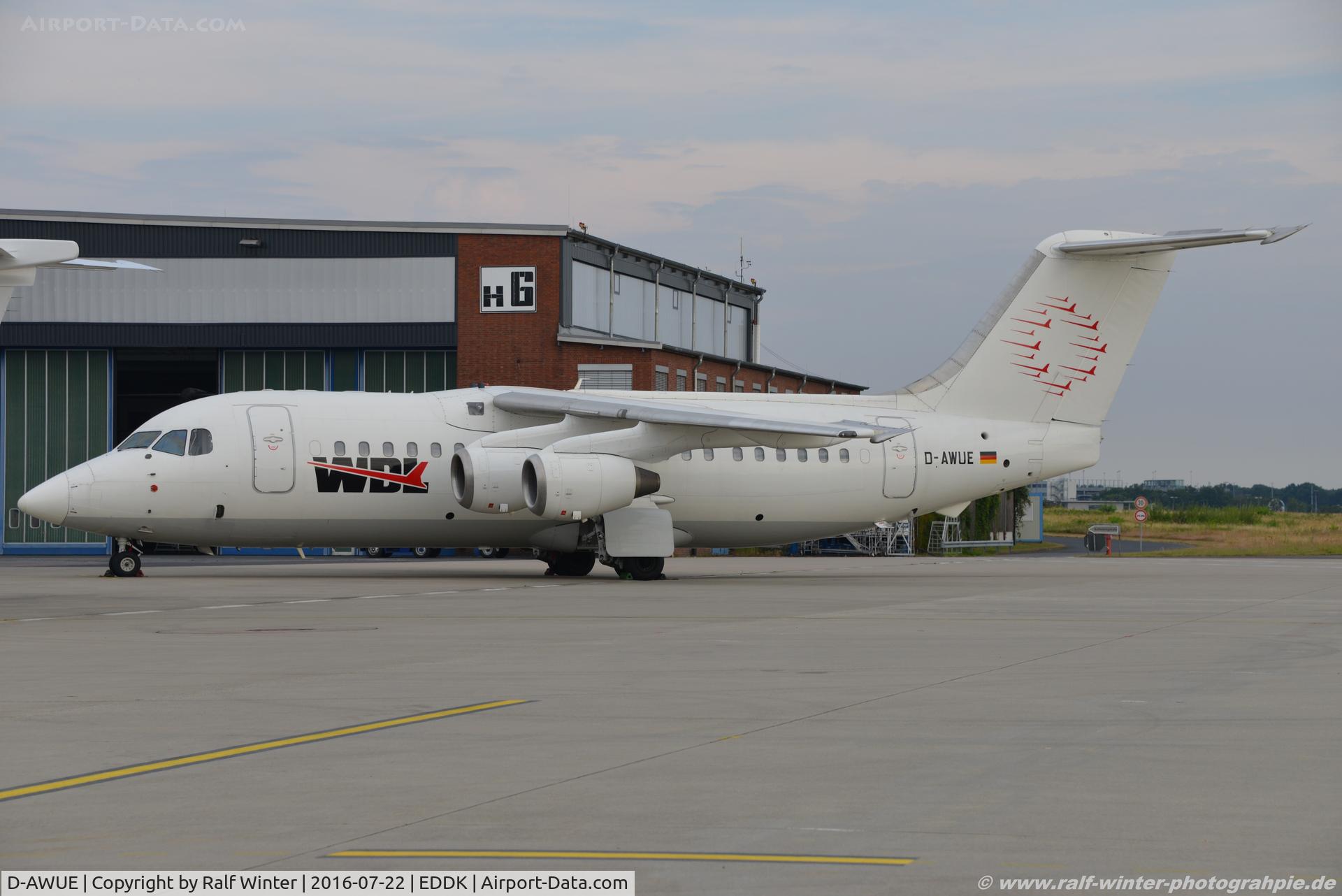 D-AWUE, 1986 British Aerospace BAe.146-200 C/N E2050, British Aerospace BAe 146-200 - WL WDL WDL Aviation - E2050 - D-AWUE - 22.07.2016 - CGN