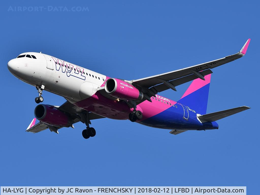 HA-LYG, 2013 Airbus A320-232 C/N 5539, W62257 from Budapest landing runway 03