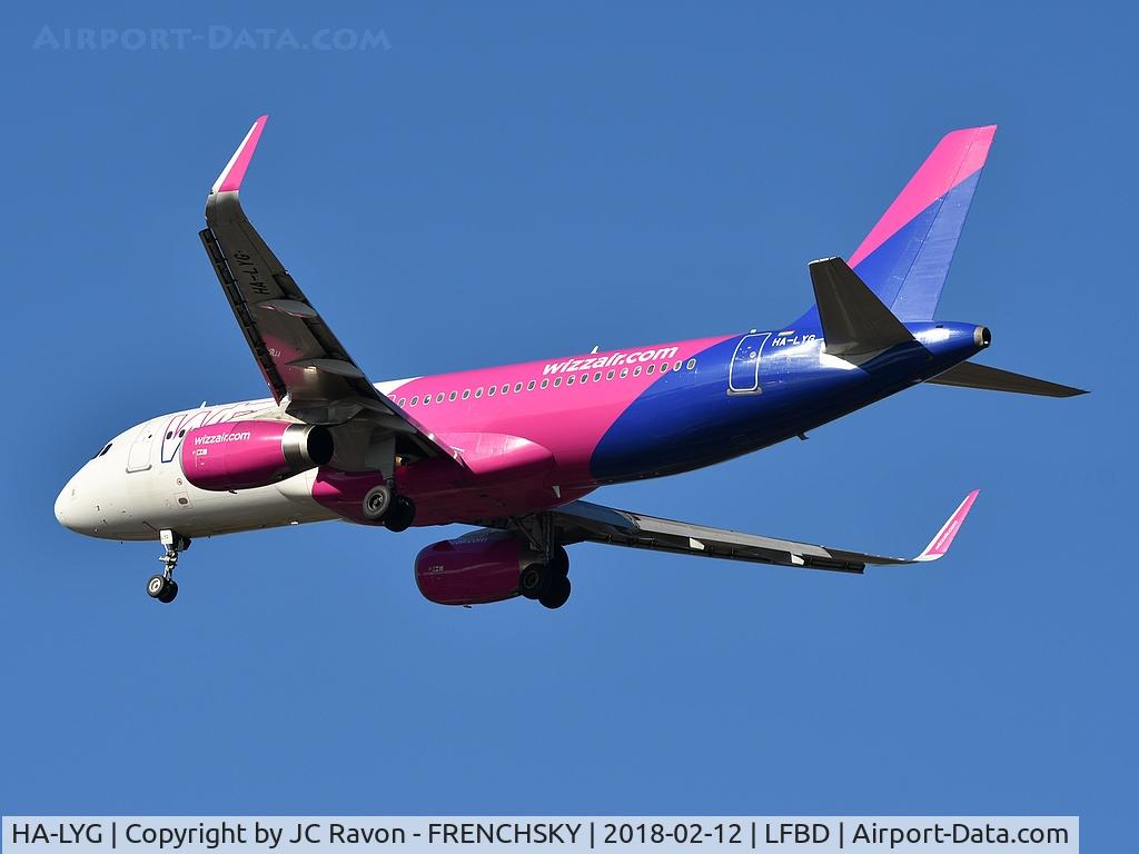 HA-LYG, 2013 Airbus A320-232 C/N 5539, W62257 from Budapest landing runway 03