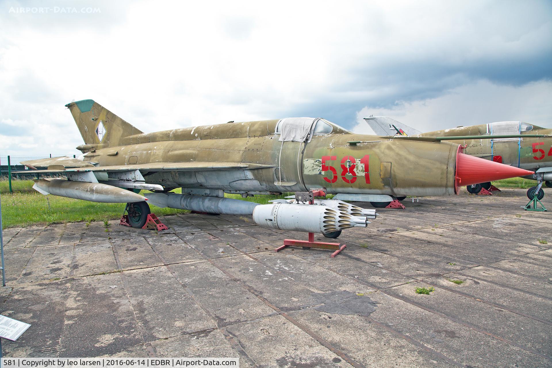 581, 1969 Mikoyan-Gurevich MiG-21M C/N 960508, Rothenburg museum 14.6.2016