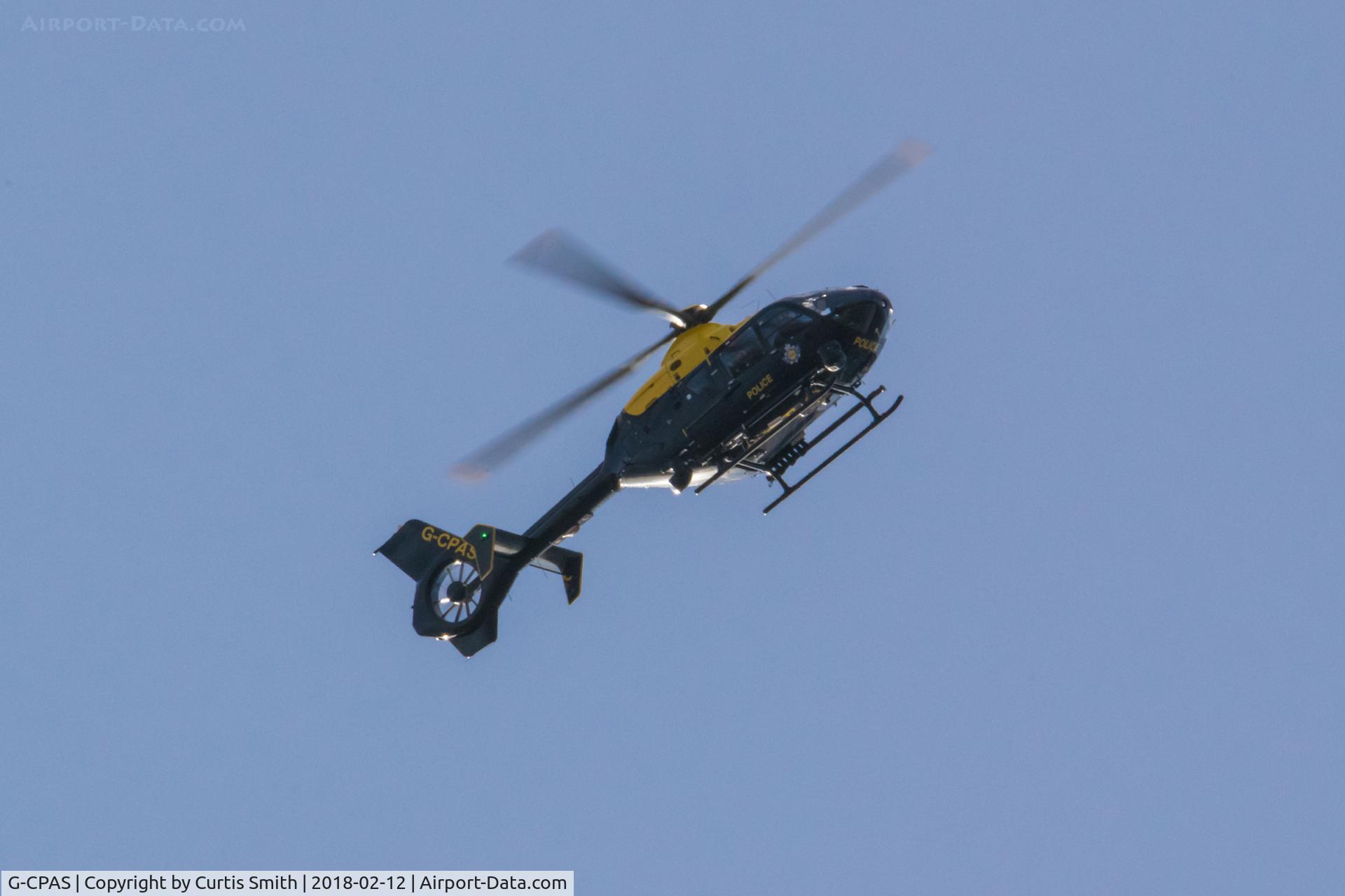 G-CPAS, 2010 Eurocopter EC-135P-2+ C/N 0920, G-CPAS seen orbiting the border of Sheffield and Rotherham.