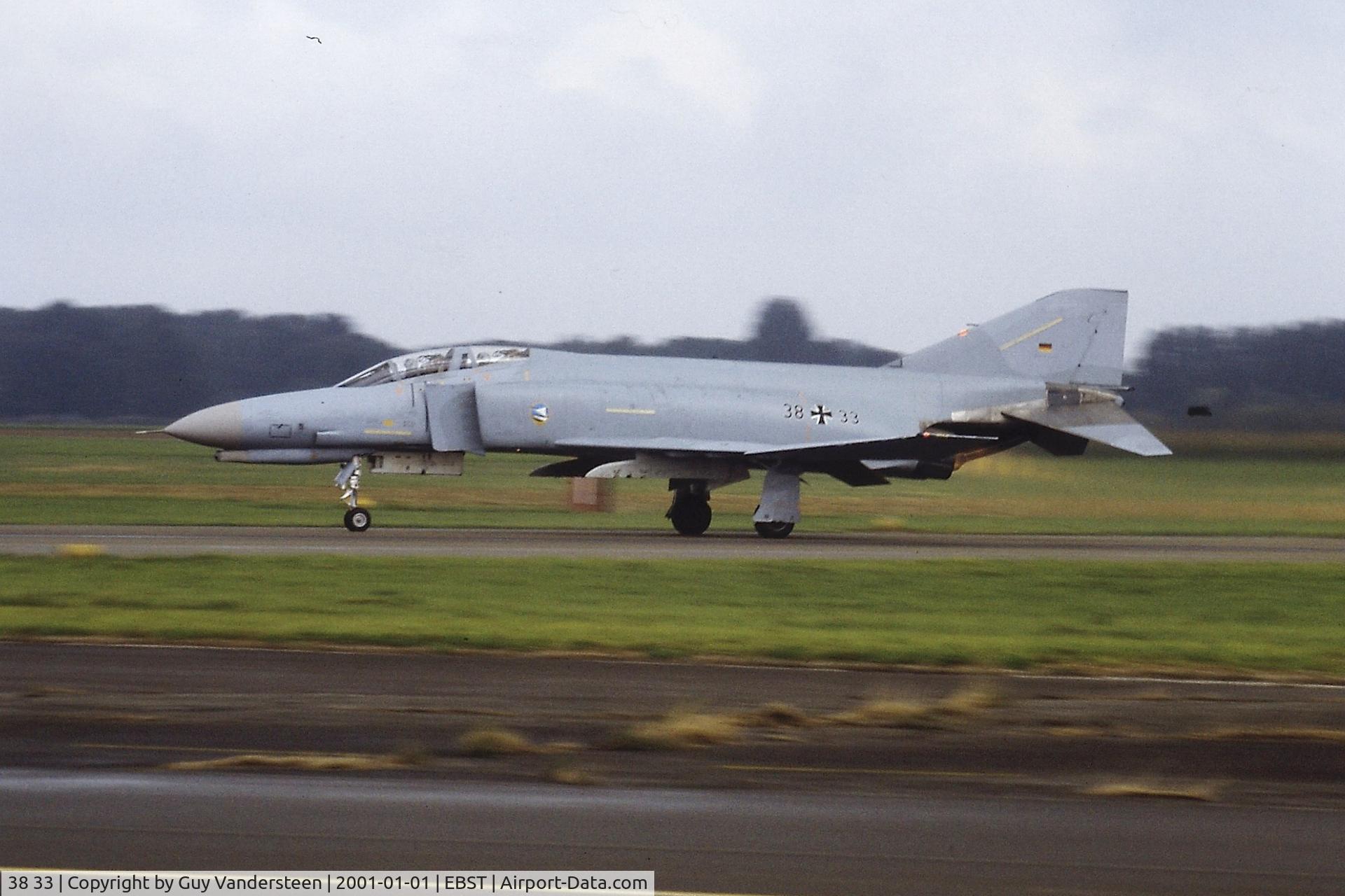 38 33, 1972 McDonnell Douglas F-4F Phantom II C/N 4704, F-4F take off run @ EBST Sept 1994