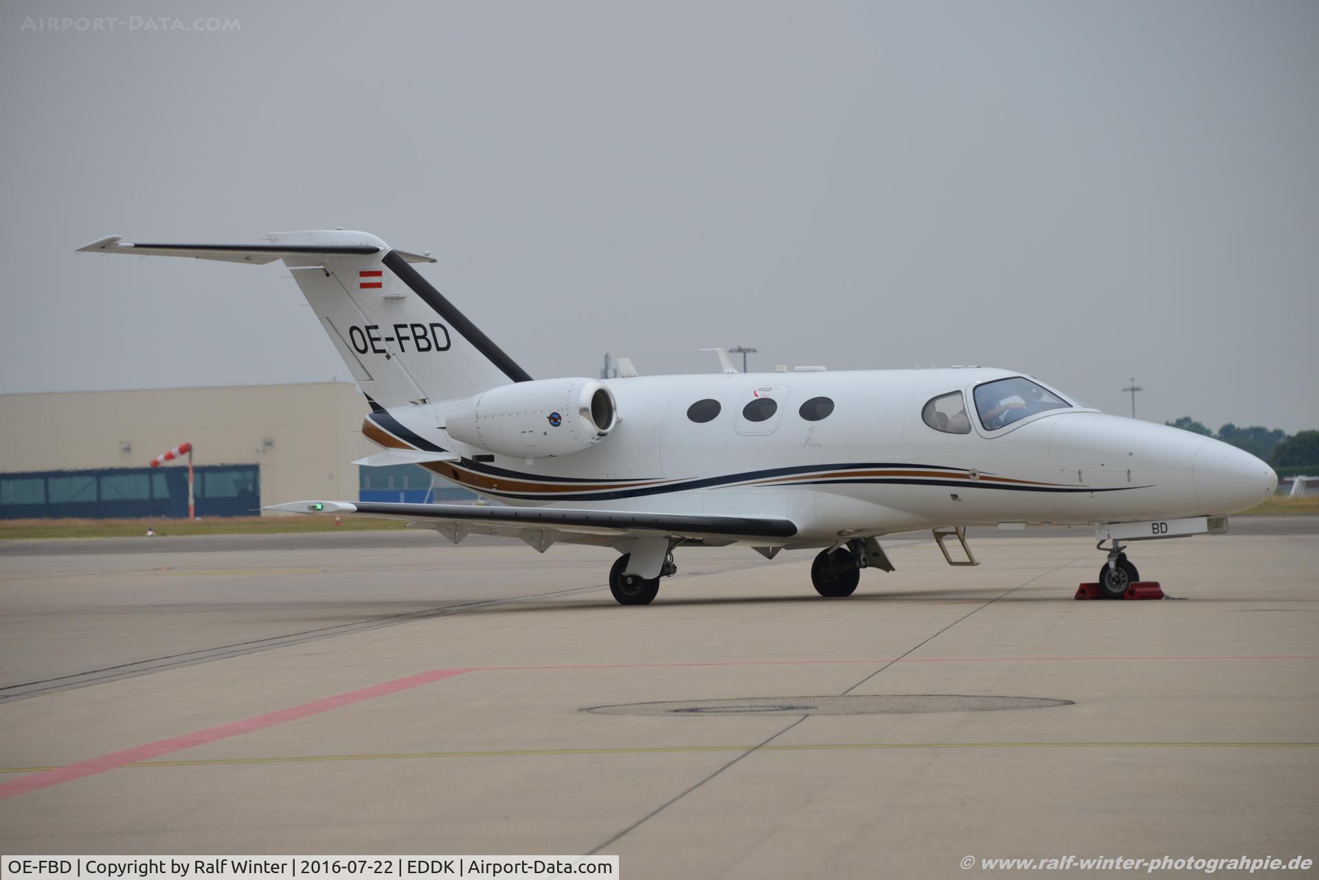 OE-FBD, 2010 Cessna 510 Citation Mustang Citation Mustang C/N 510-0303, Cessna 510 Citation Mustang - GAC GlobeAir AG - 510-0303 - OE-FBD - 22.07.2016 - CGN