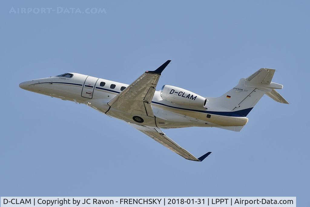 D-CLAM, 2012 Embraer EMB-505 Phenom 300 C/N 50500108, Liebherr Group take off runway 03