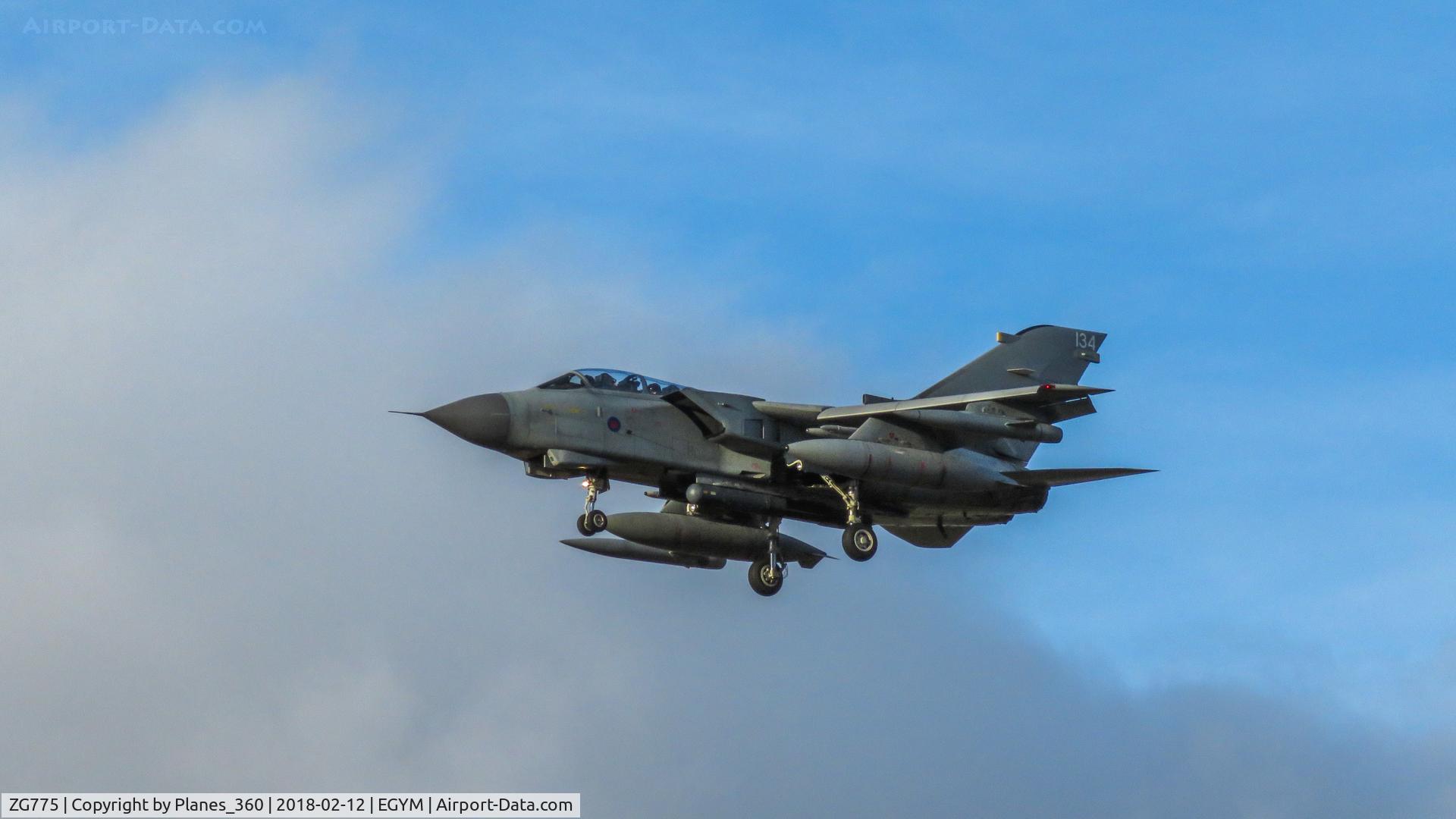 ZG775, 1992 Panavia Tornado GR.4 C/N 907/BS187/3448, Taken At The Approach Into RAF Marham. FANG01