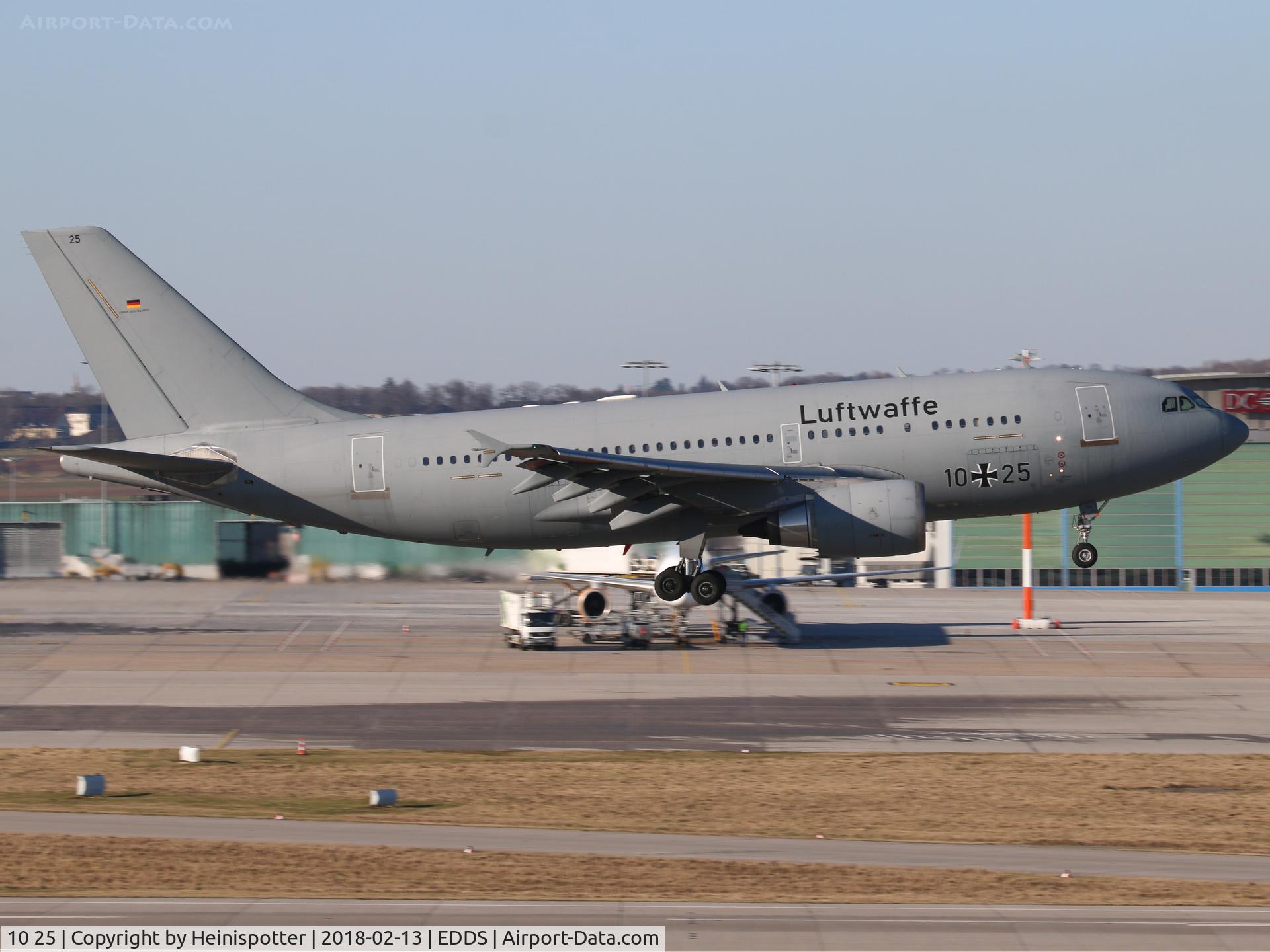10 25, 1988 Airbus A310-304/MRTT C/N 484, 10+25 at Stuttgart Airport.