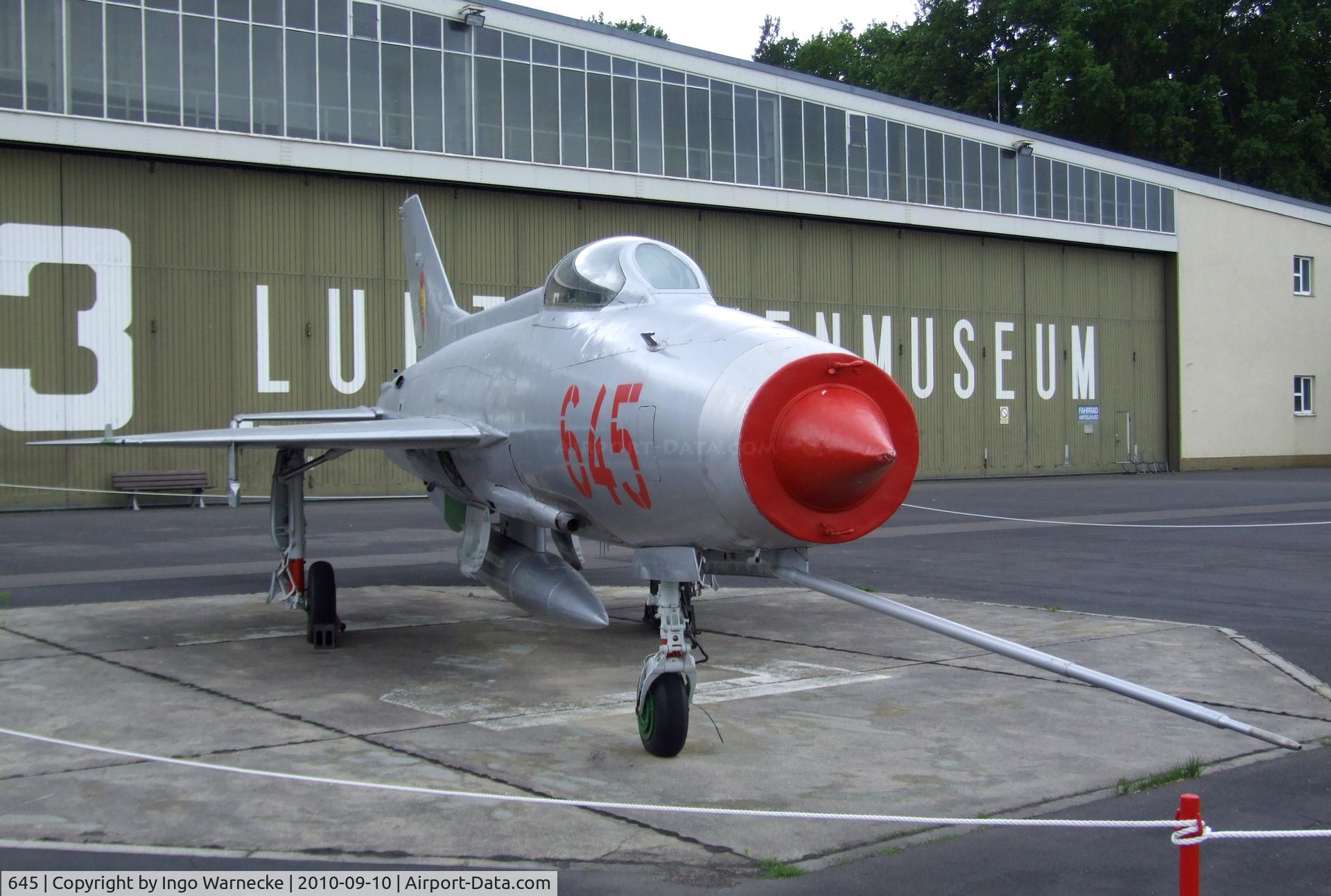 645, Mikoyan-Gurevich MiG-21F-13 C/N 741924, Mikoyan i Gurevich MiG-21F-13 FISHBED-C at the Luftwaffenmuseum, Berlin-Gatow