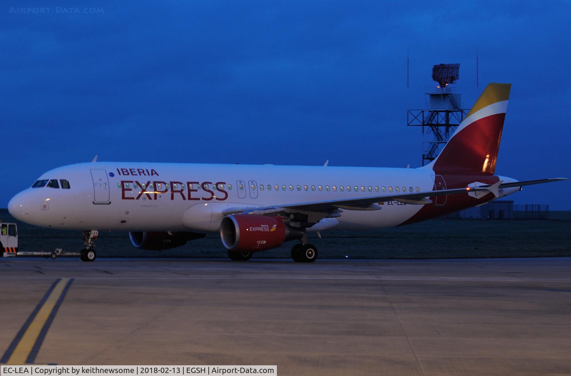 EC-LEA, 1999 Airbus A320-214 C/N 1099, Towed from spray shop with later colour scheme.